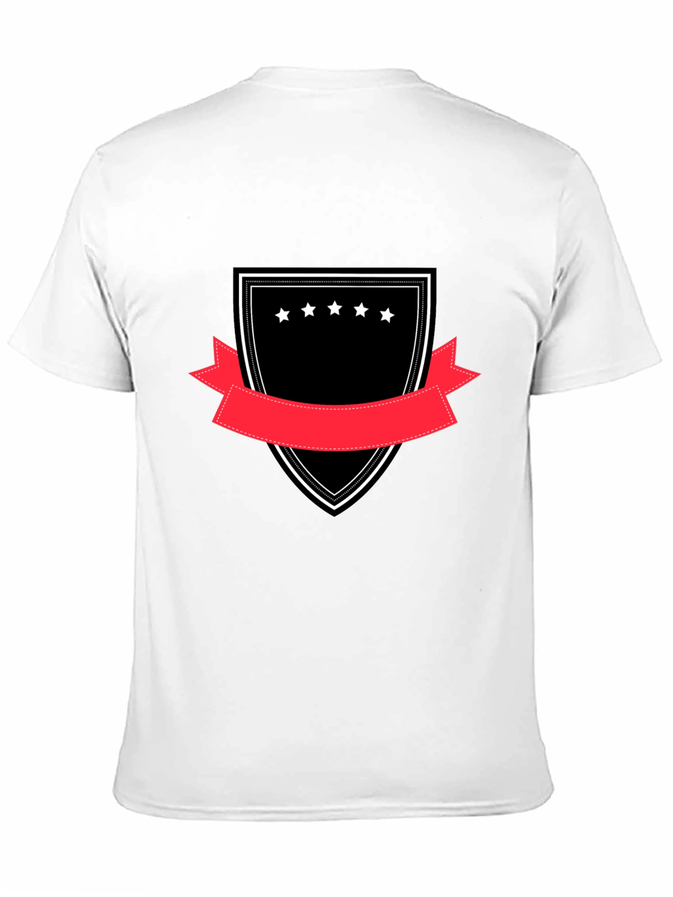 Black Embroidered Crest Graphic Tee - Black view 11