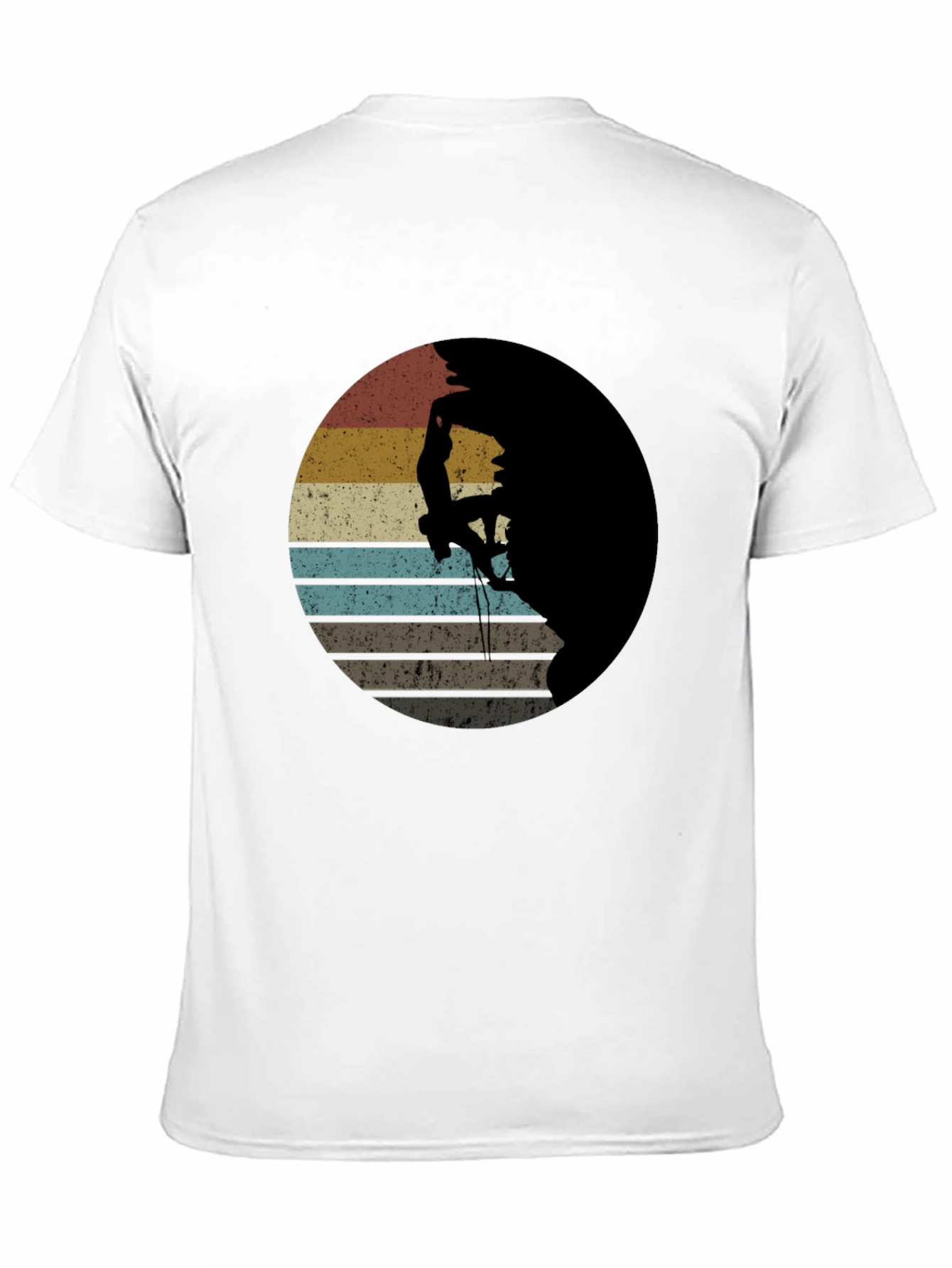 Black Retro Rock Climbing T-Shirt - Vintage Style Tee view 11