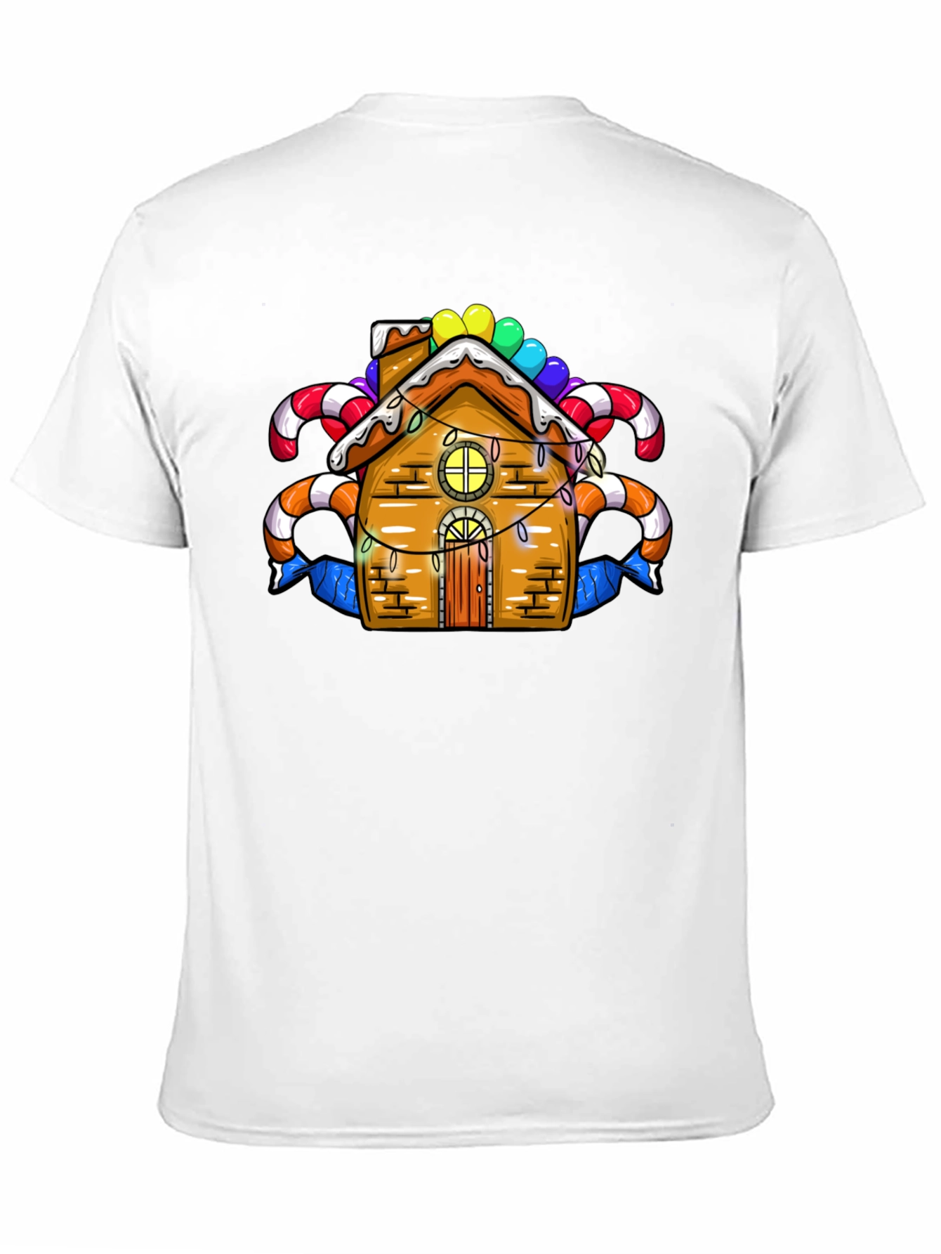 Black Festive Gingerbread House Graphic Tee view 11