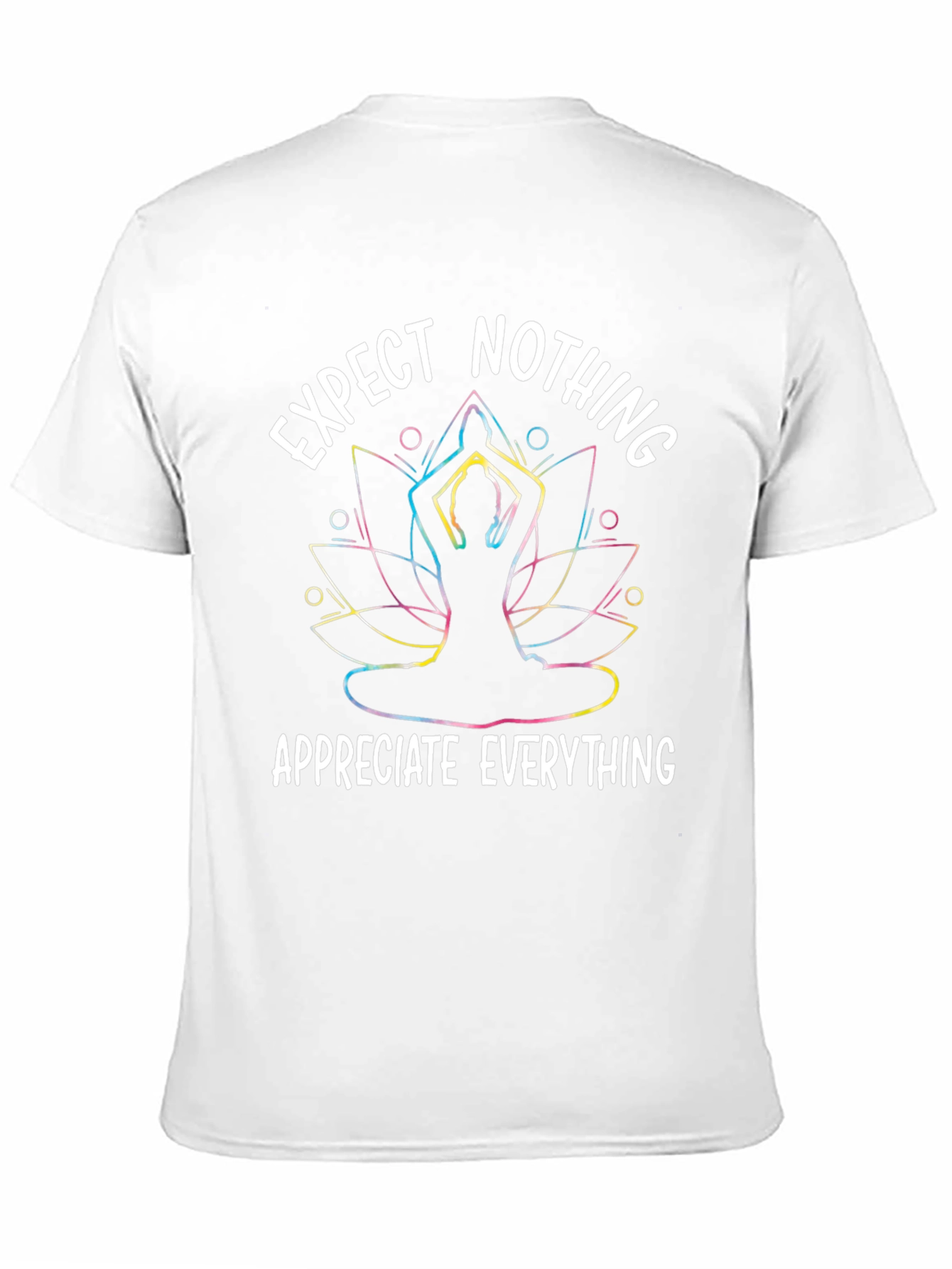 Black Expect Nothing Appreciate Everything Yoga T-Shirt view 11