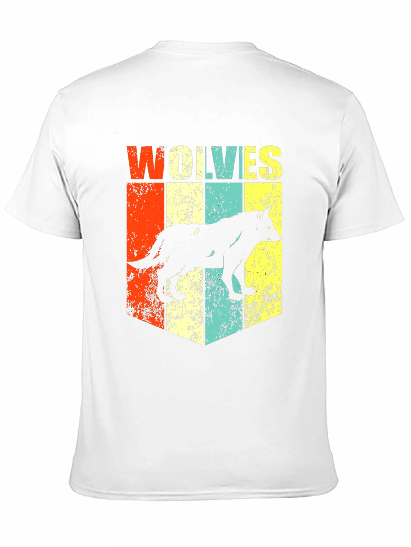 Black Retro Wolves Graphic T-Shirt - Black view 11