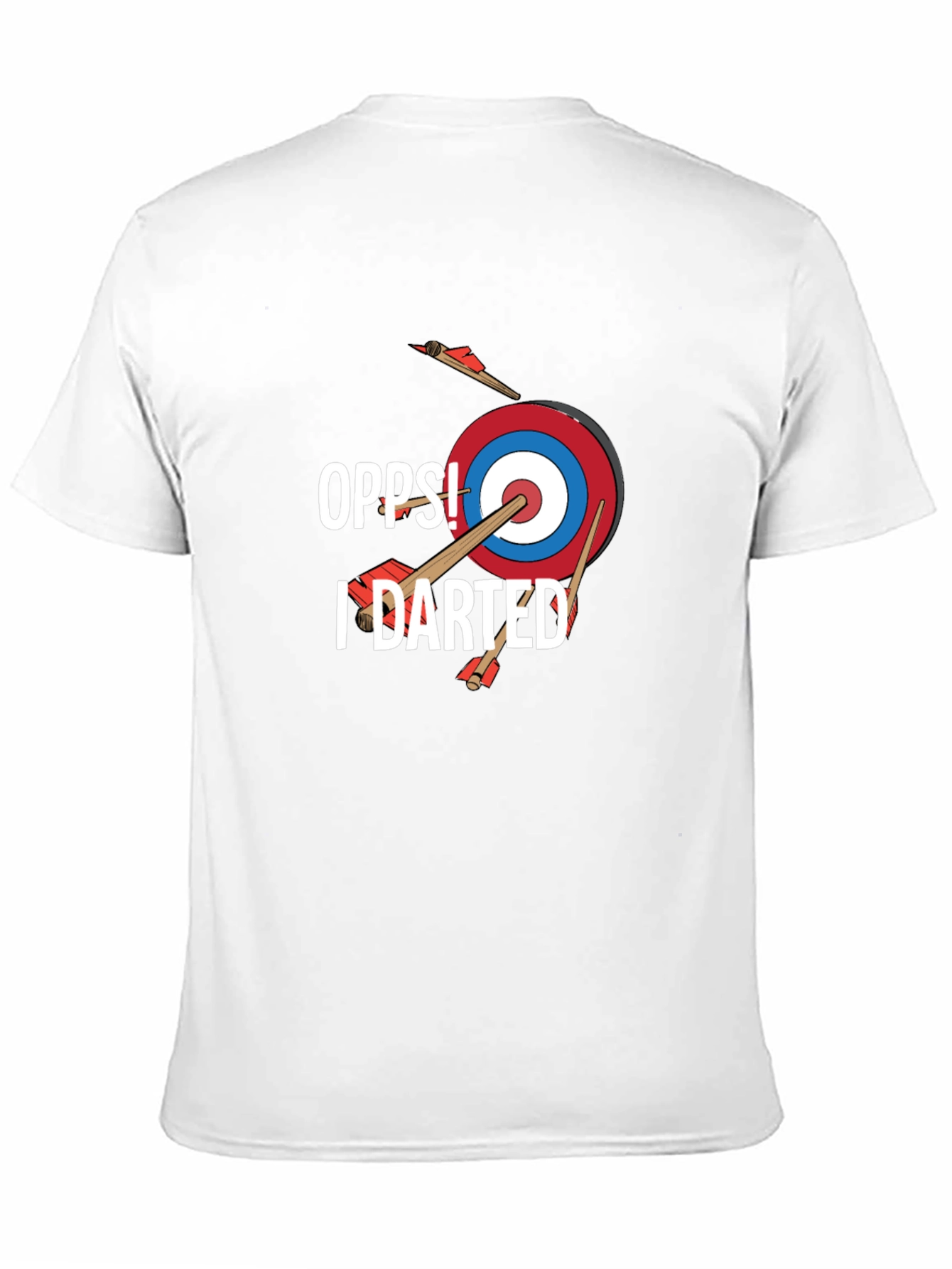 Black Oops! I Darted T-Shirt - Funny Darts Graphic Tee view 11