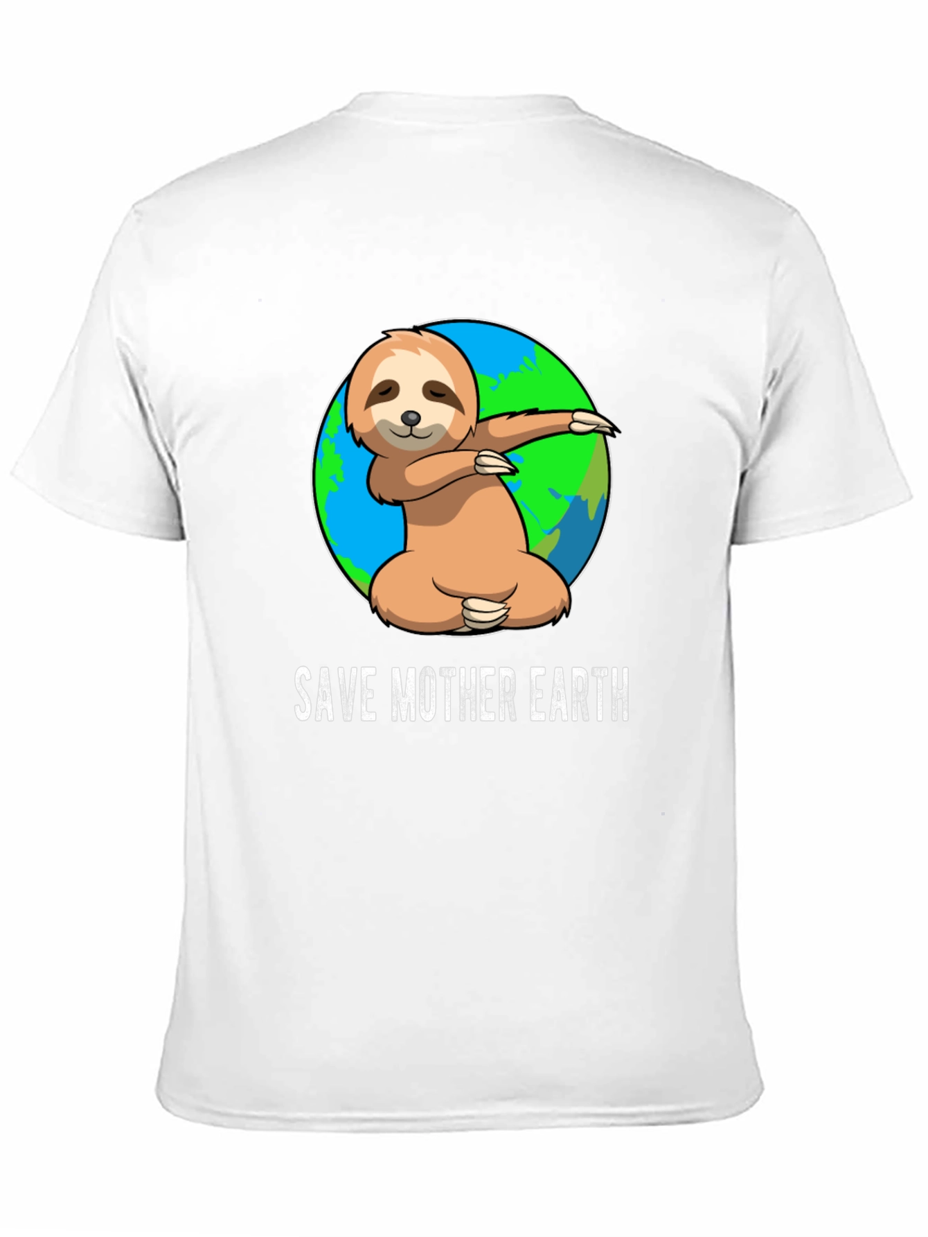 Black Save Mother Earth Sloth T-Shirt view 11