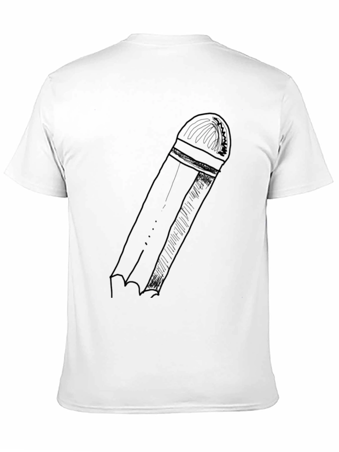 Black Pencil Graphic Black T-Shirt - Casual Style view 11