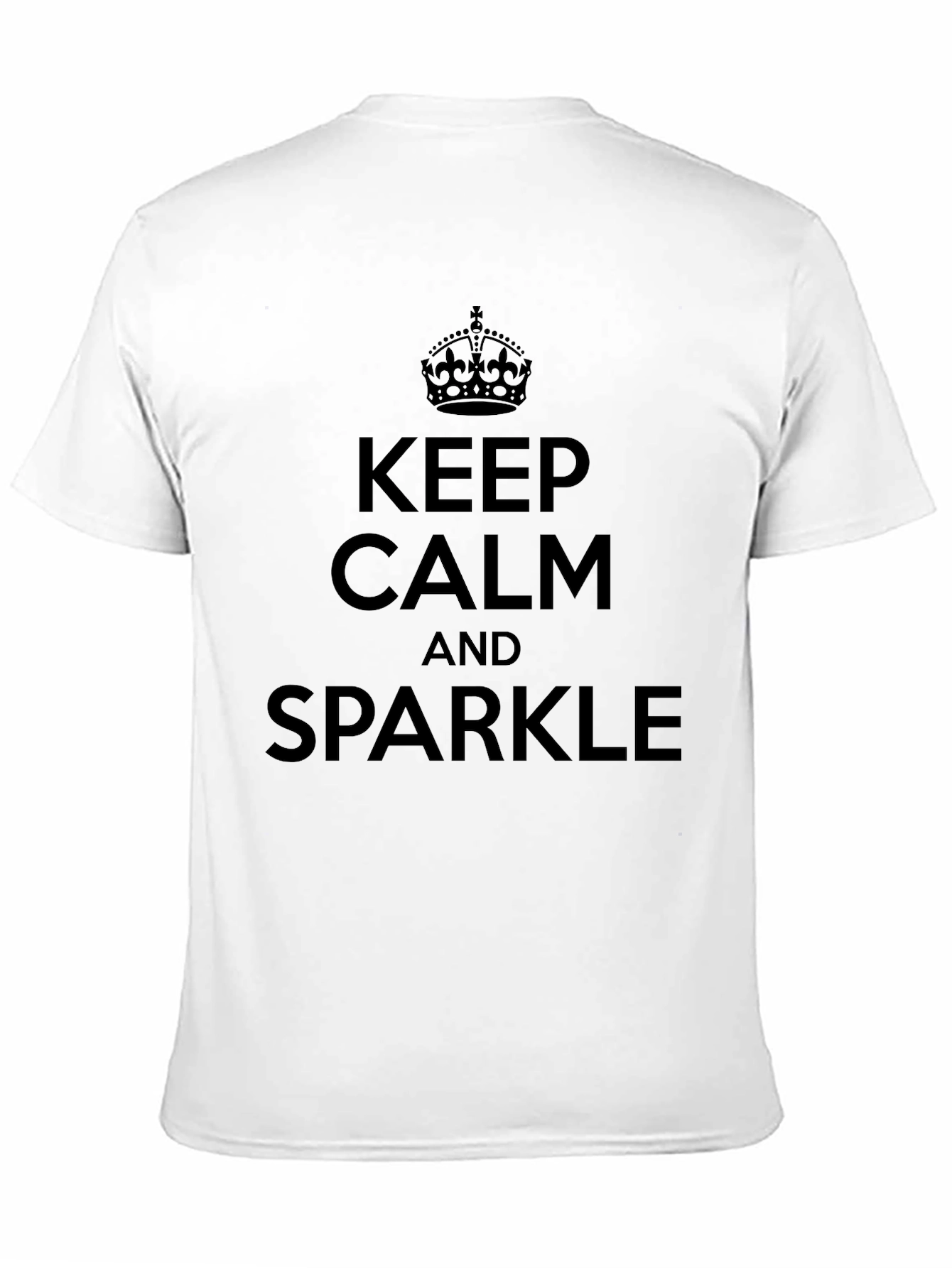 Black Keep Calm and Sparkle Graphic Tee - Black view 11