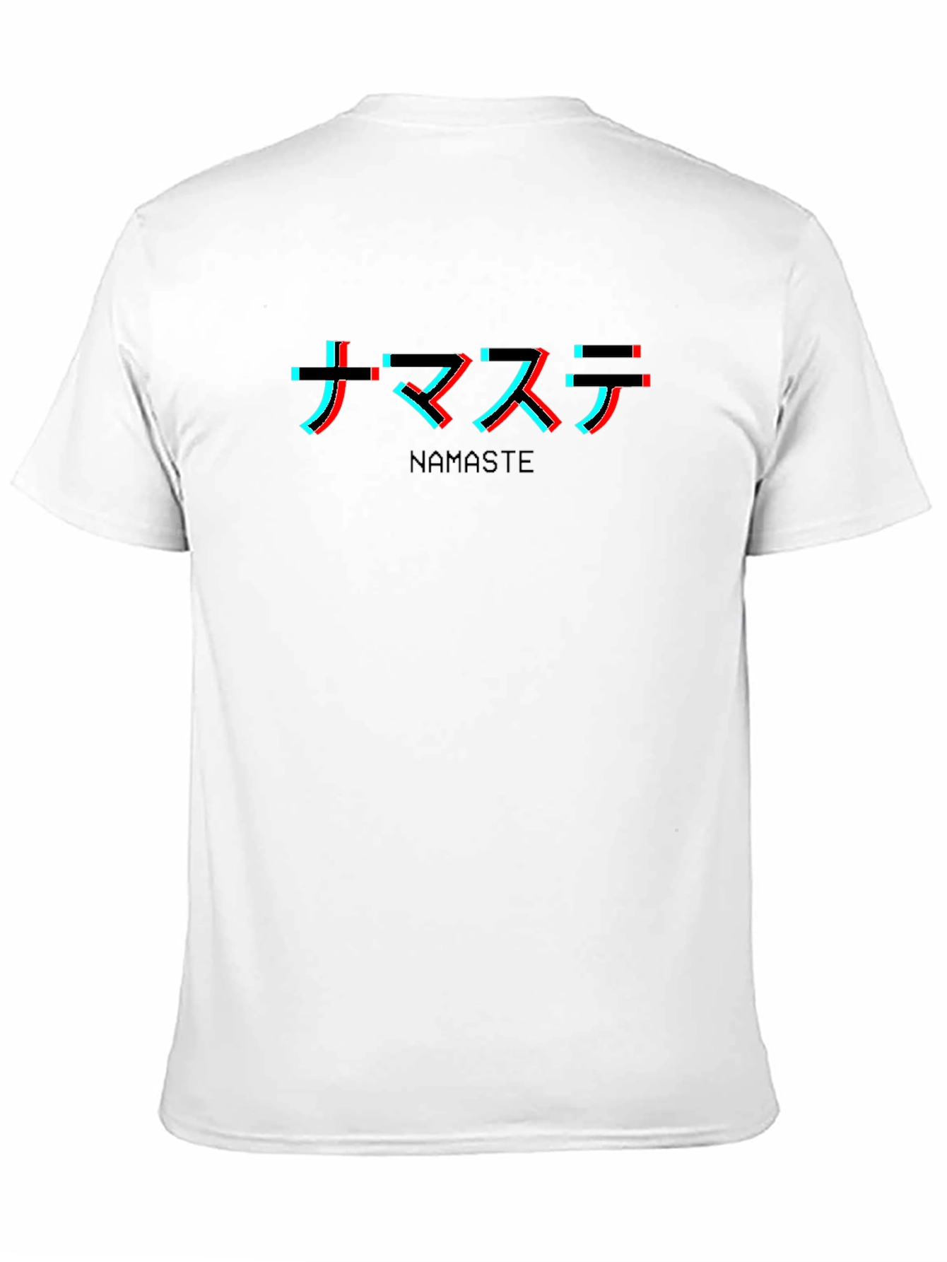 Namaste Glitch Graphic T-Shirt - Black - 11