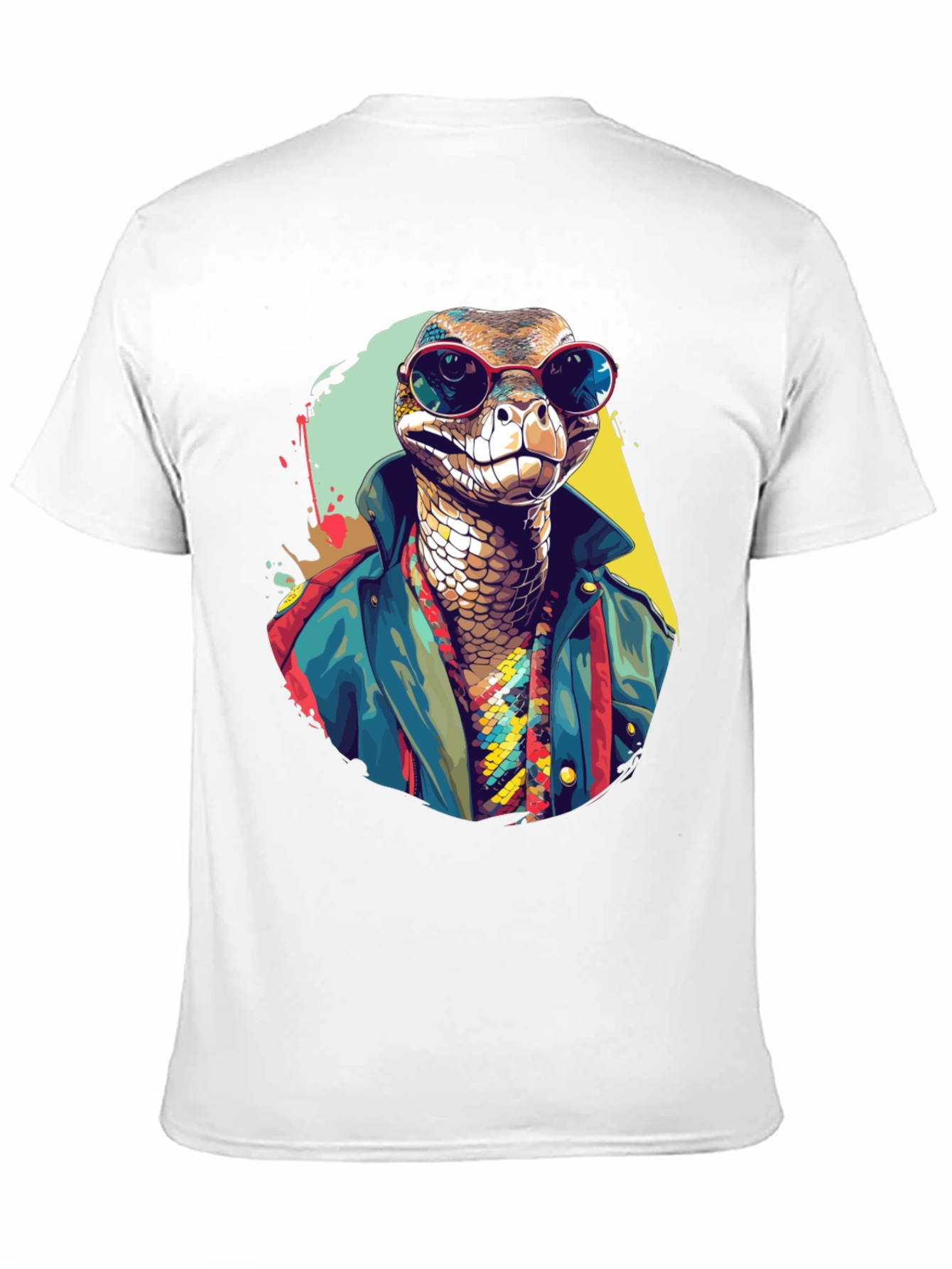 Black Retro Snake Graphic T-Shirt view 11