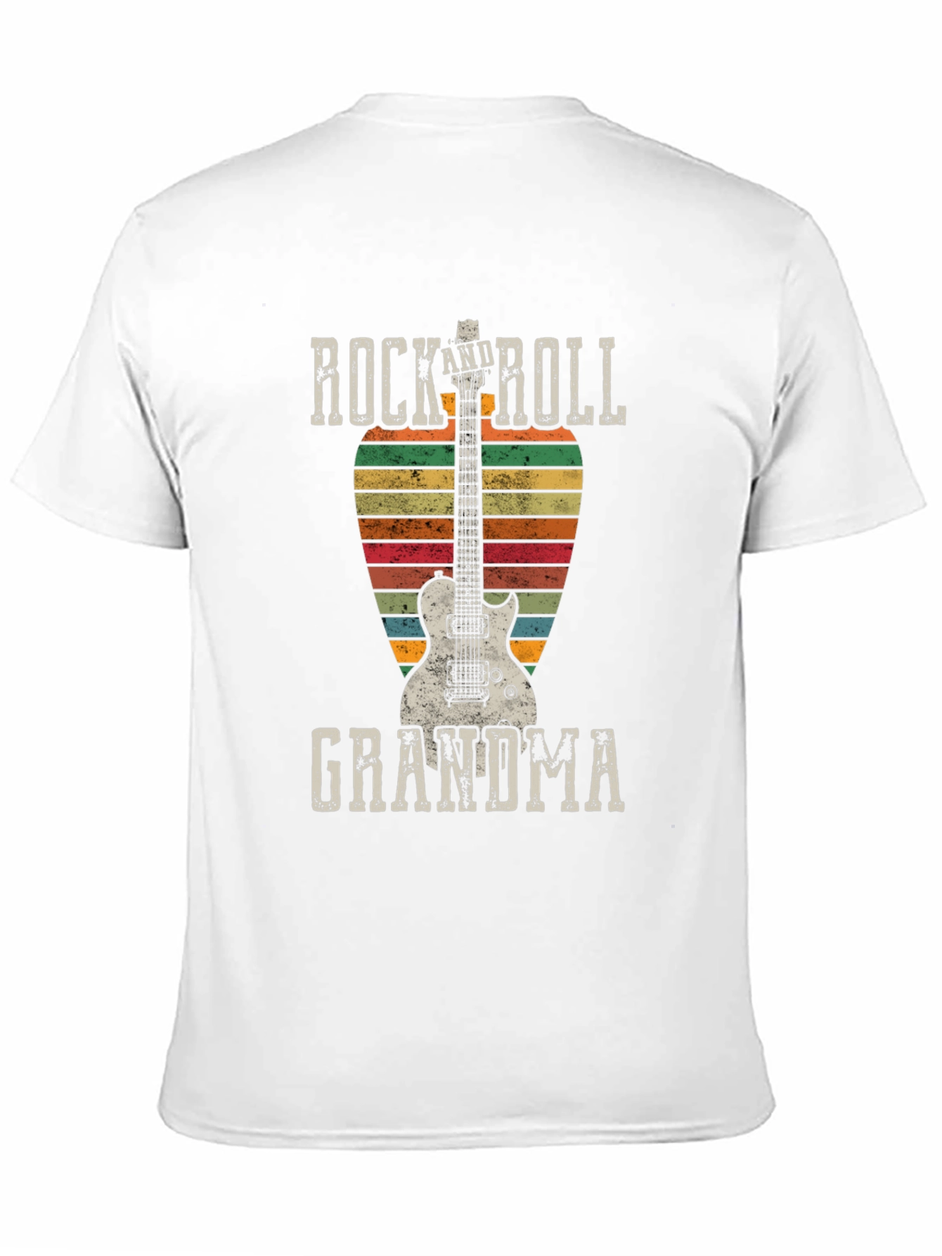 Black Rock and Roll Grandma Guitar T-Shirt - Vintage Style view 11