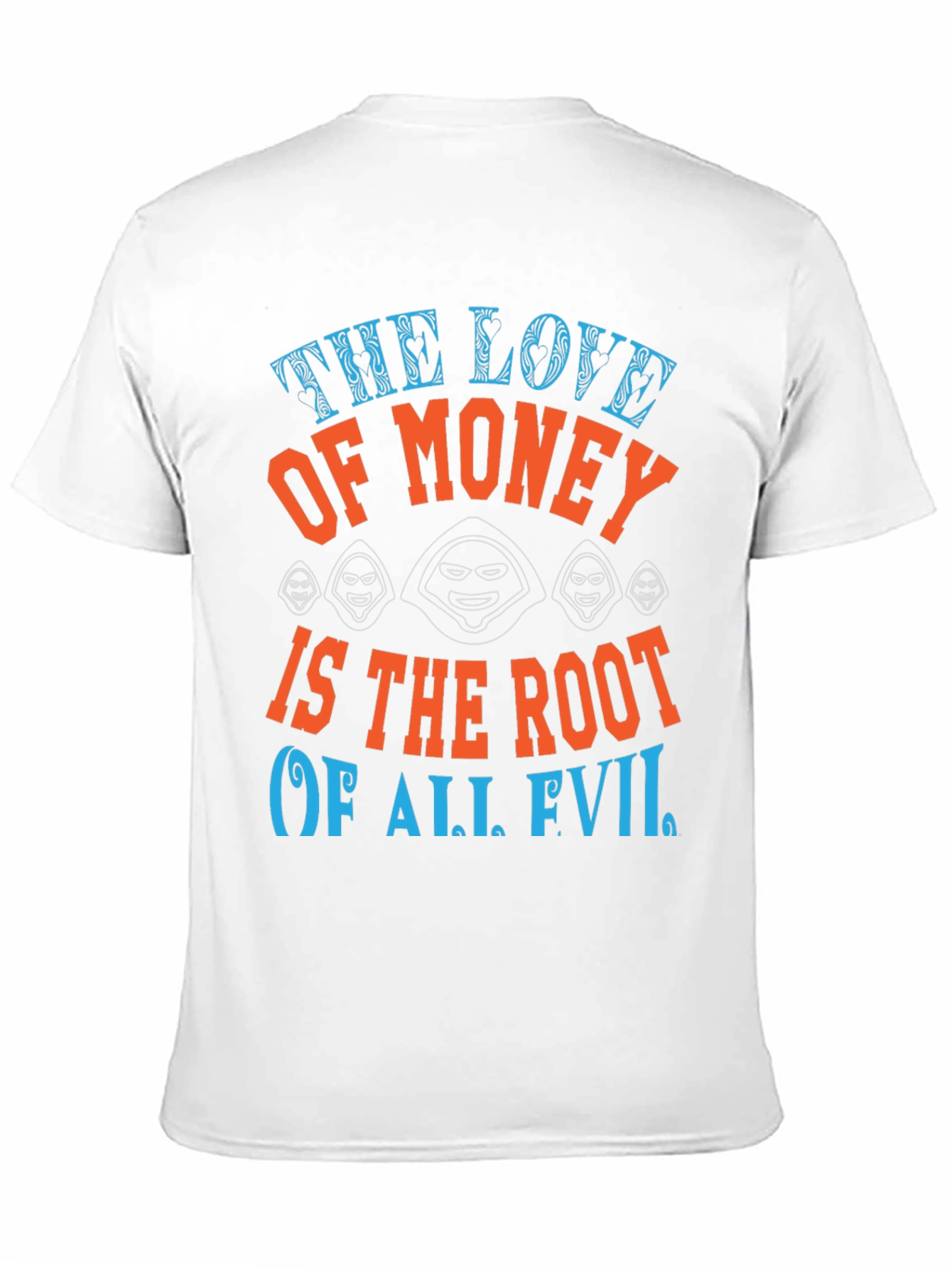 Black The Love of Money Evil Graphic T-Shirt view 11