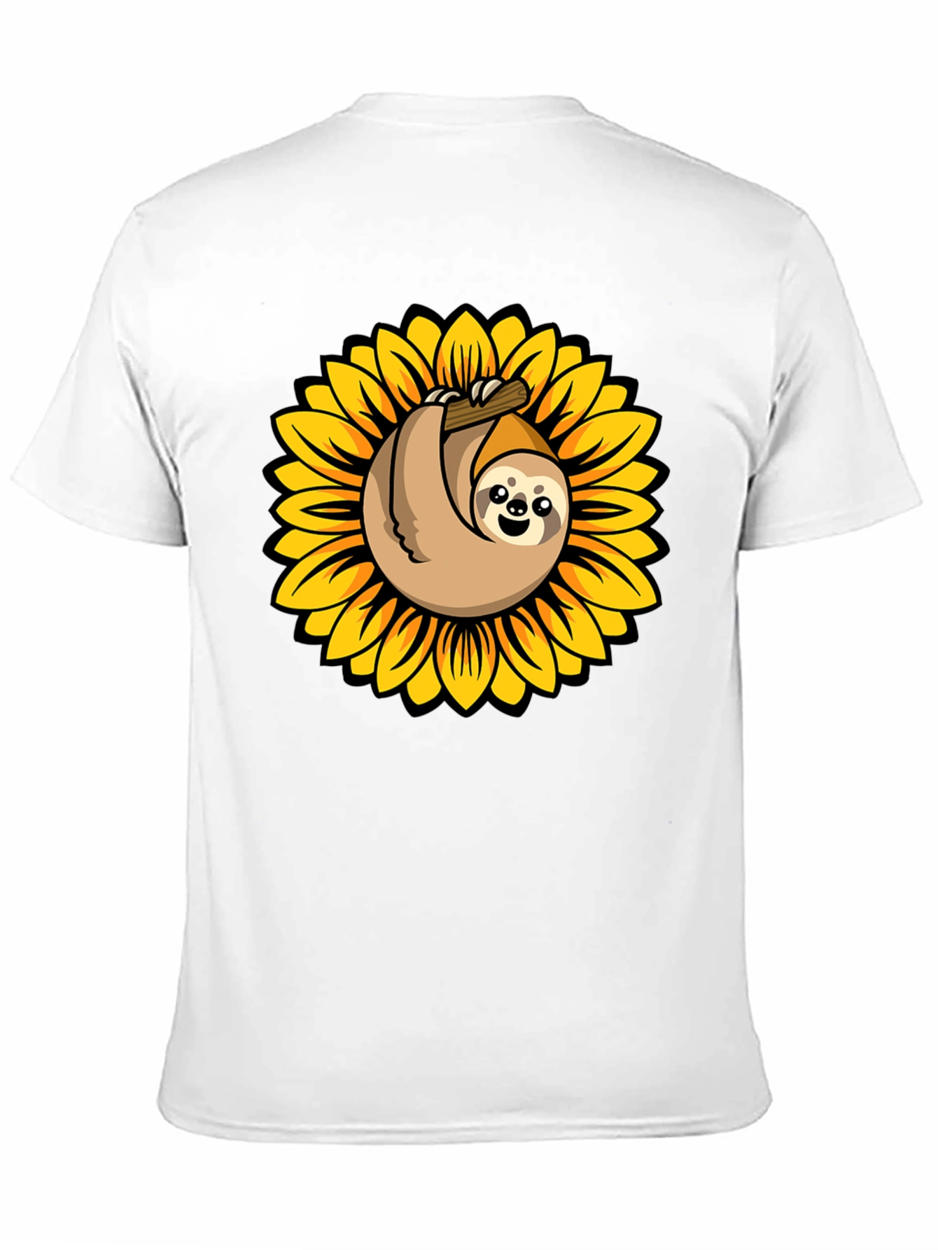Black Sloth in Sunflower Graphic Tee - Relaxed Fit view 11