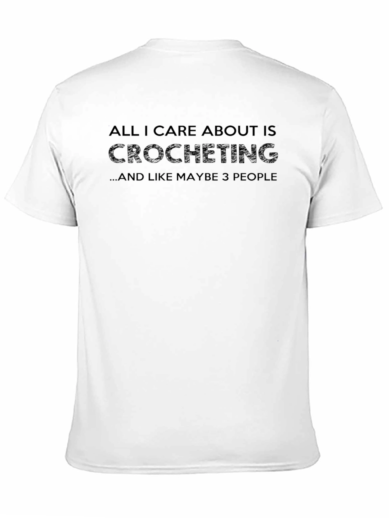 Black Crocheting Lover's Tee - All I Care About Is Crochet view 11