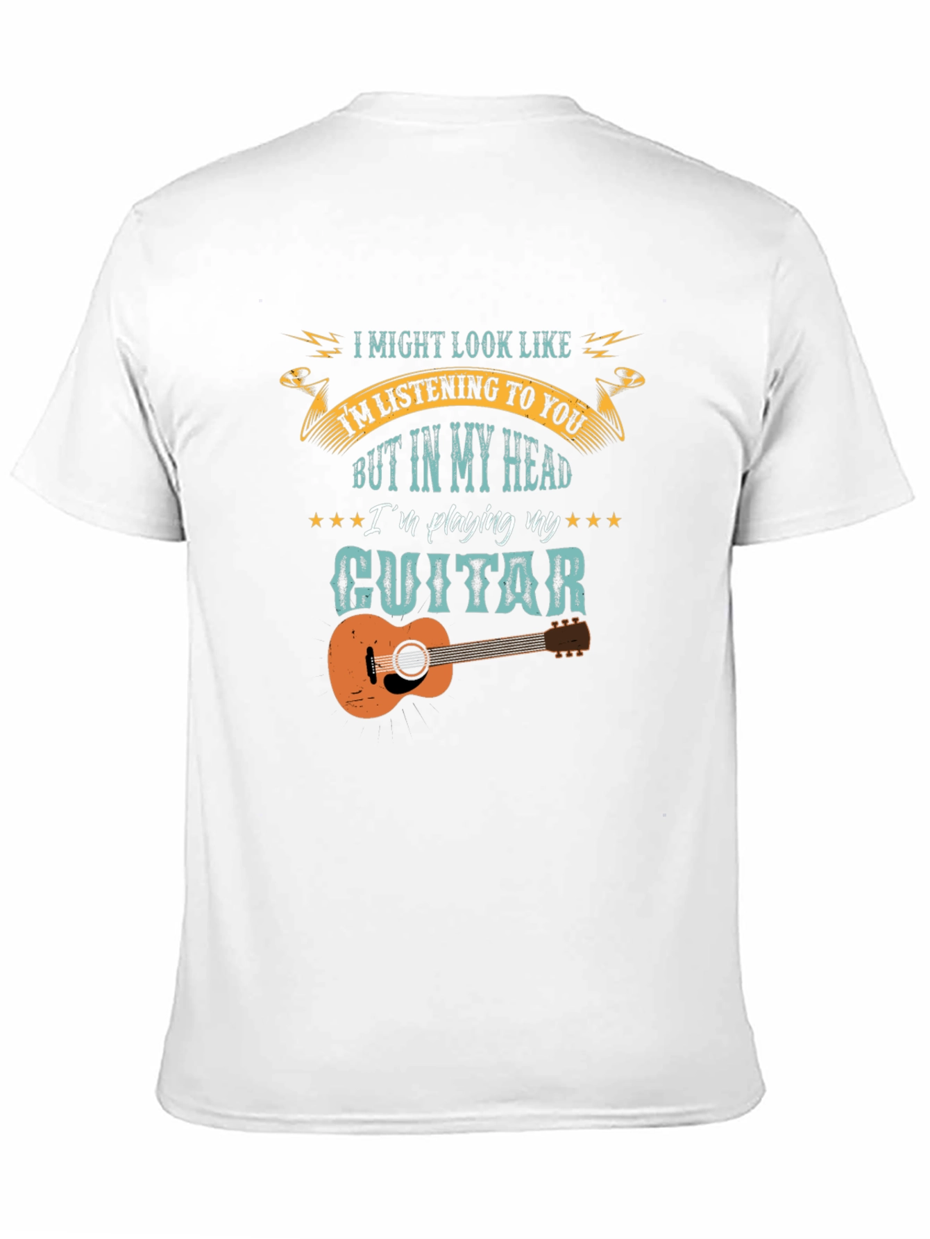 Black Guitar Player Graphic Tee - Music Lover T-Shirt view 11