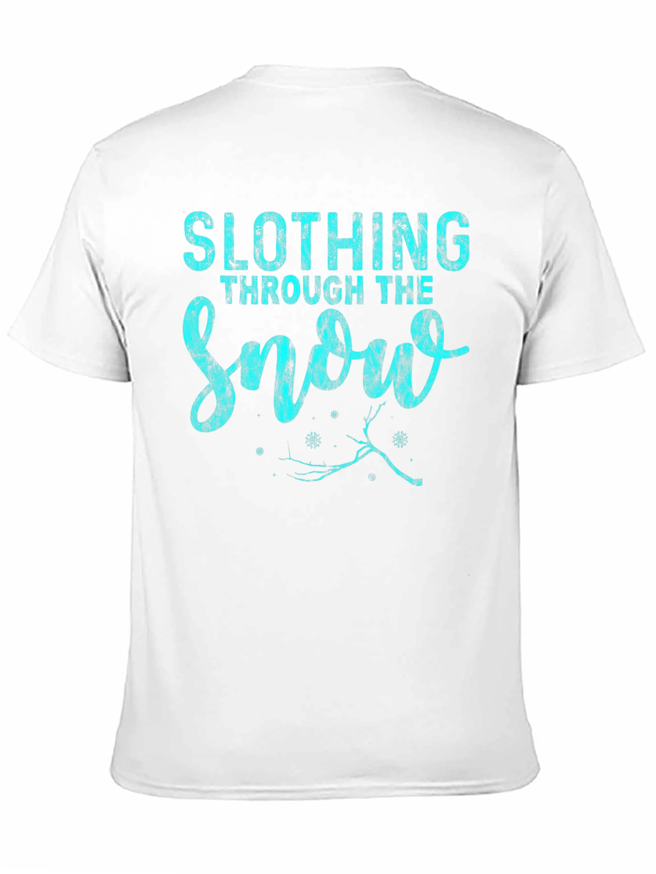 Black Slothing Through the Snow Men's Graphic T-Shirt view 11