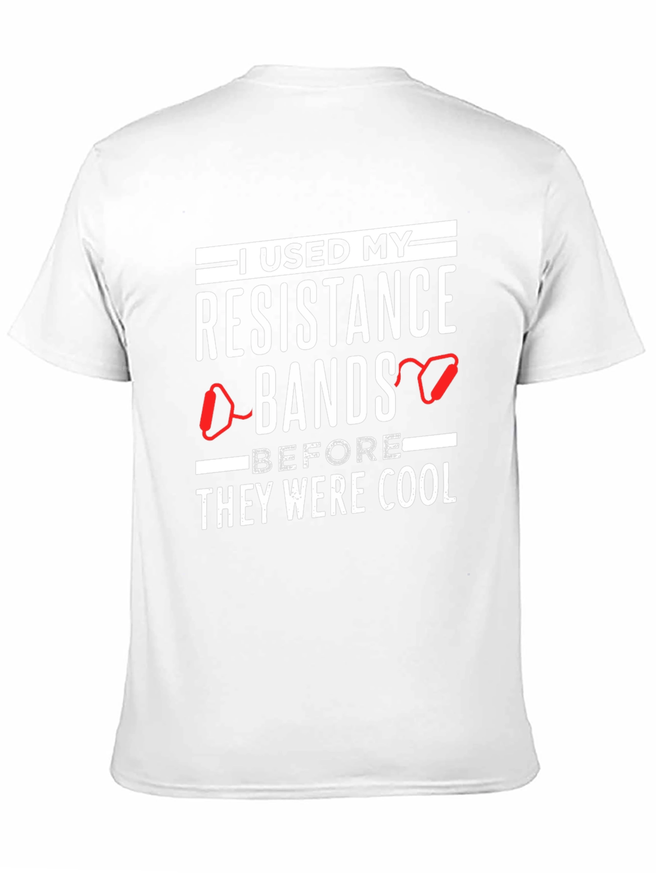 Black Resistance Bands Funny Workout T-Shirt view 11