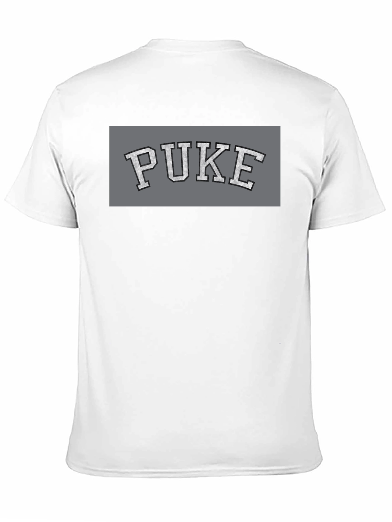 Black PUKE Graphic Tee - Collegiate Style Black T-Shirt view 11