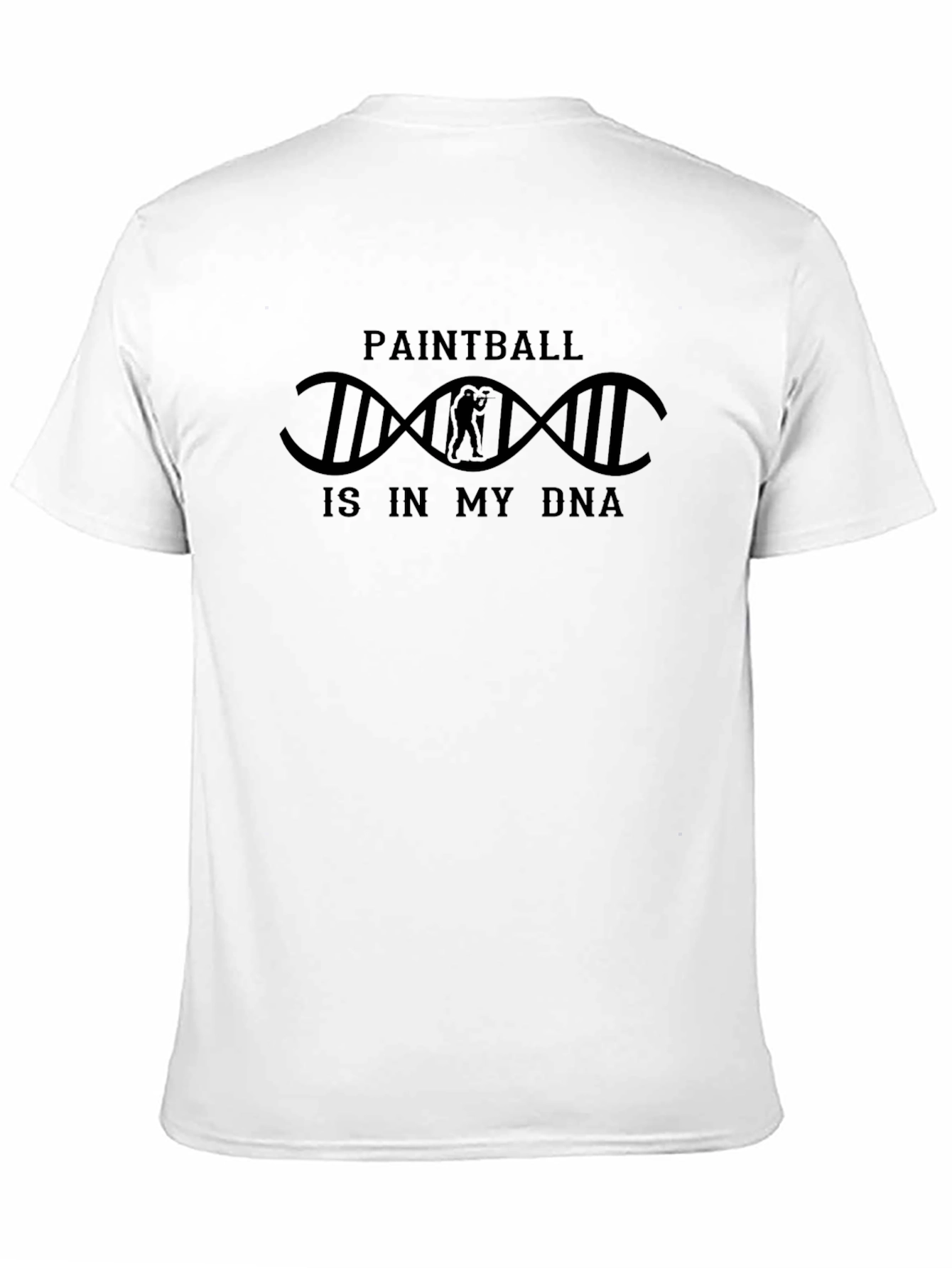 Black Paintball DNA Graphic T-Shirt - Sport Hobby Tee view 11