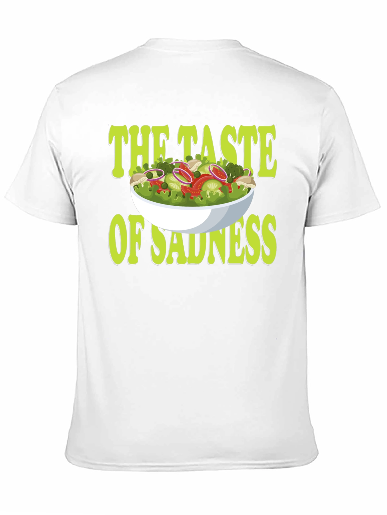 Black Taste of Sadness Salad Graphic T-Shirt view 11