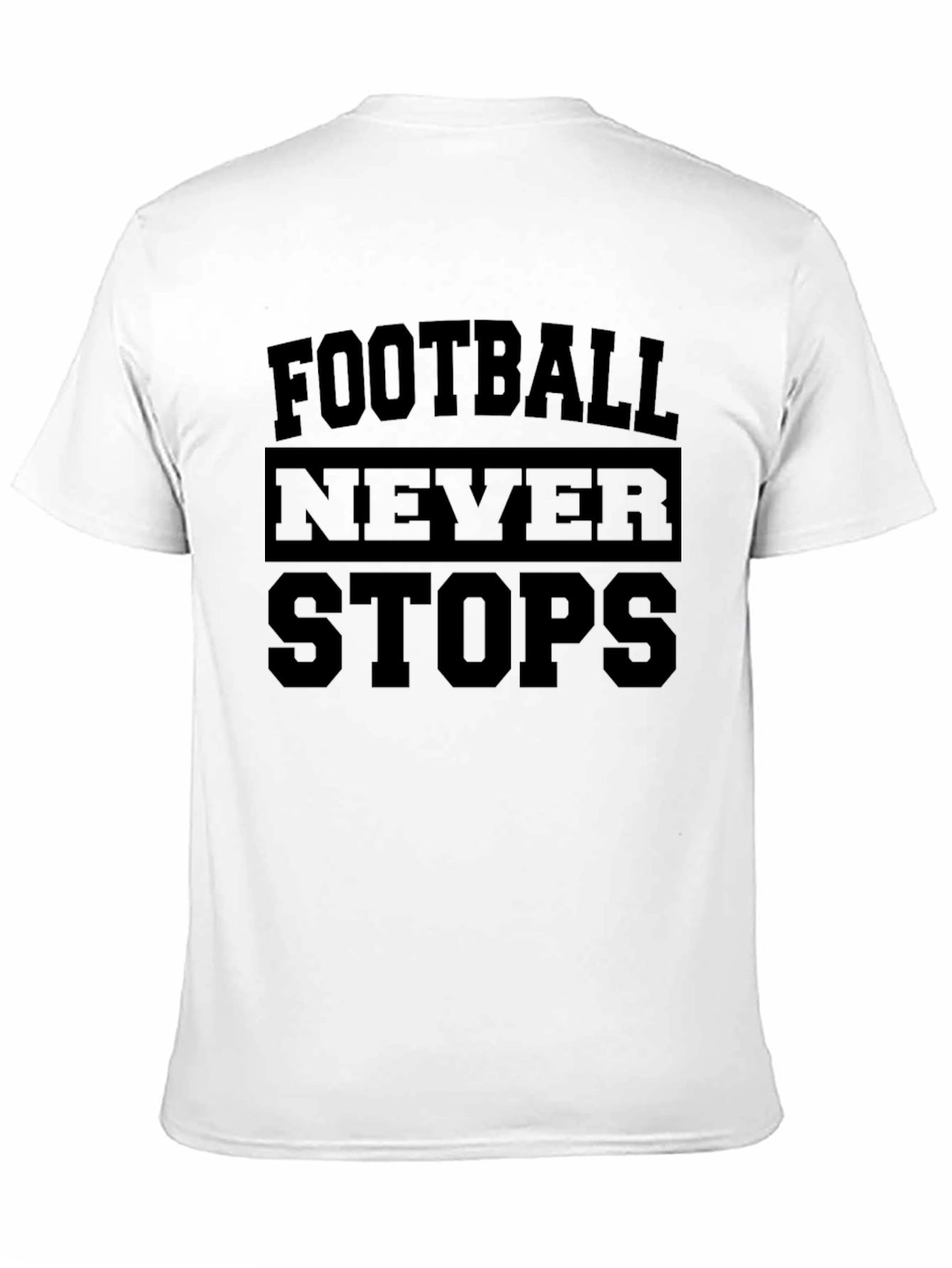 Black Football Never Stops Graphic T-Shirt view 11