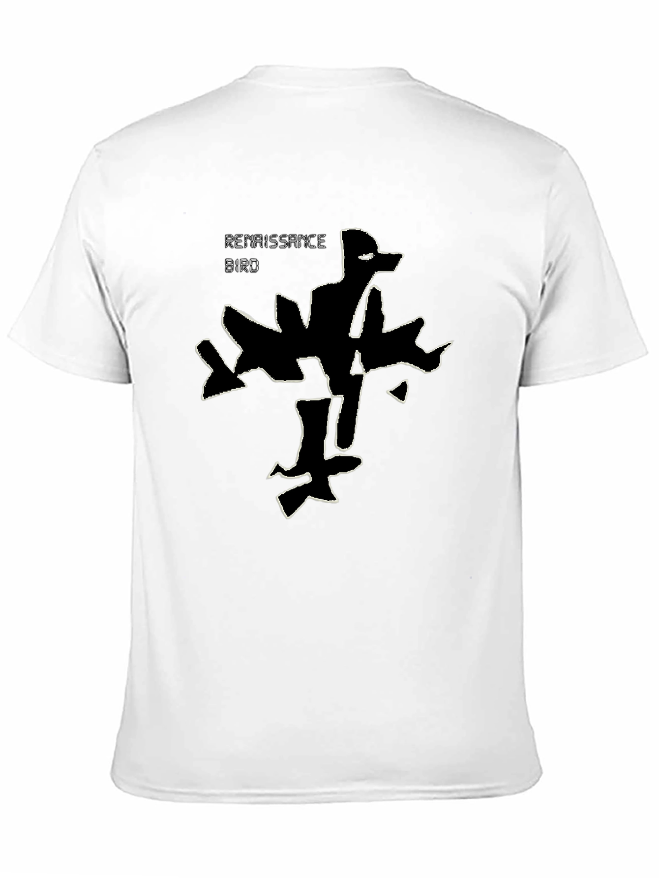 Black Renaissance Bird Graphic Tee - Black Cotton T-Shirt view 11