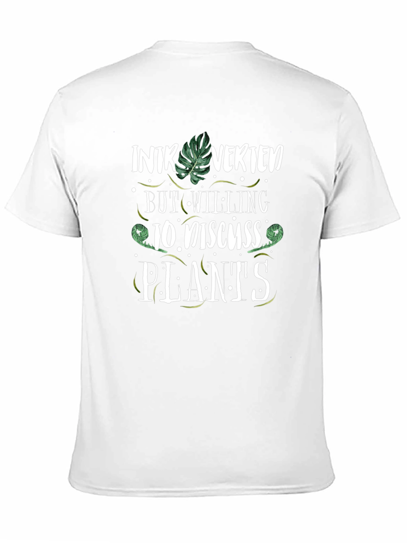 Black Introverted Plant Lover Black T-Shirt view 11