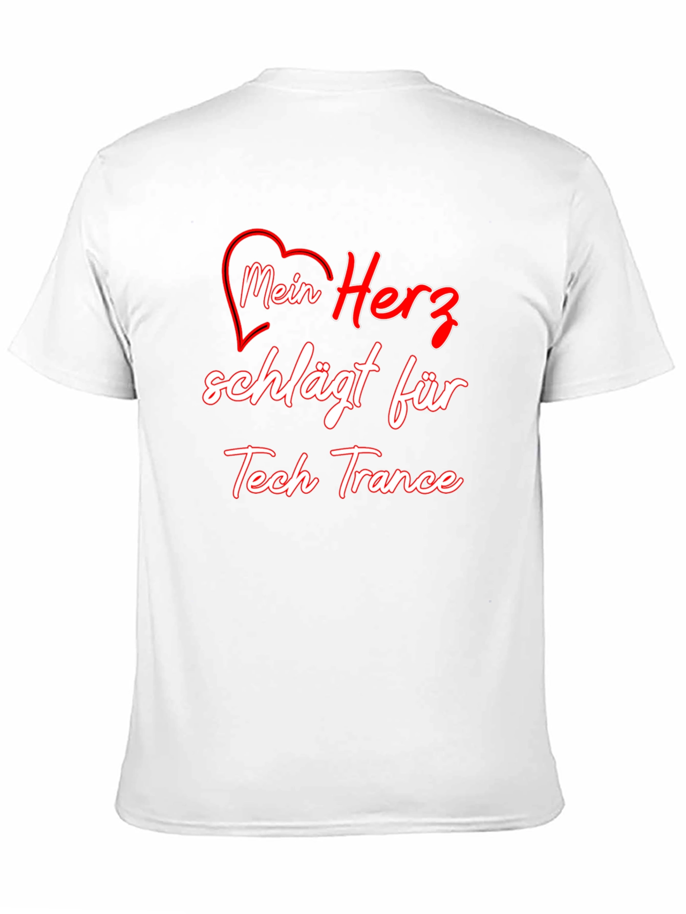 Black Mein Herz Schlägt Für Tech Trance Black T-Shirt view 11