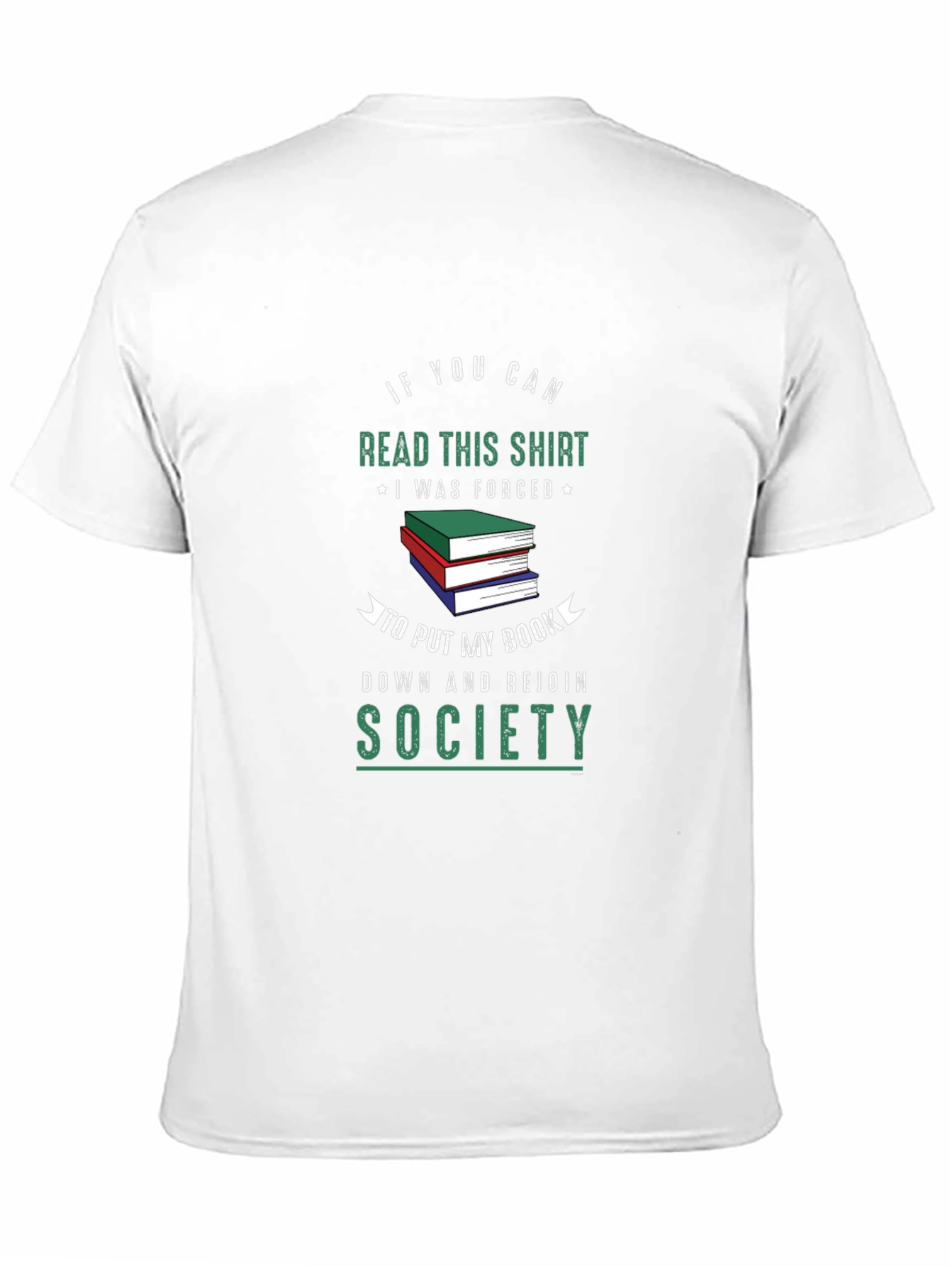 Black Funny Book Lover T-Shirt: Read This Shirt, Rejoin Society view 11