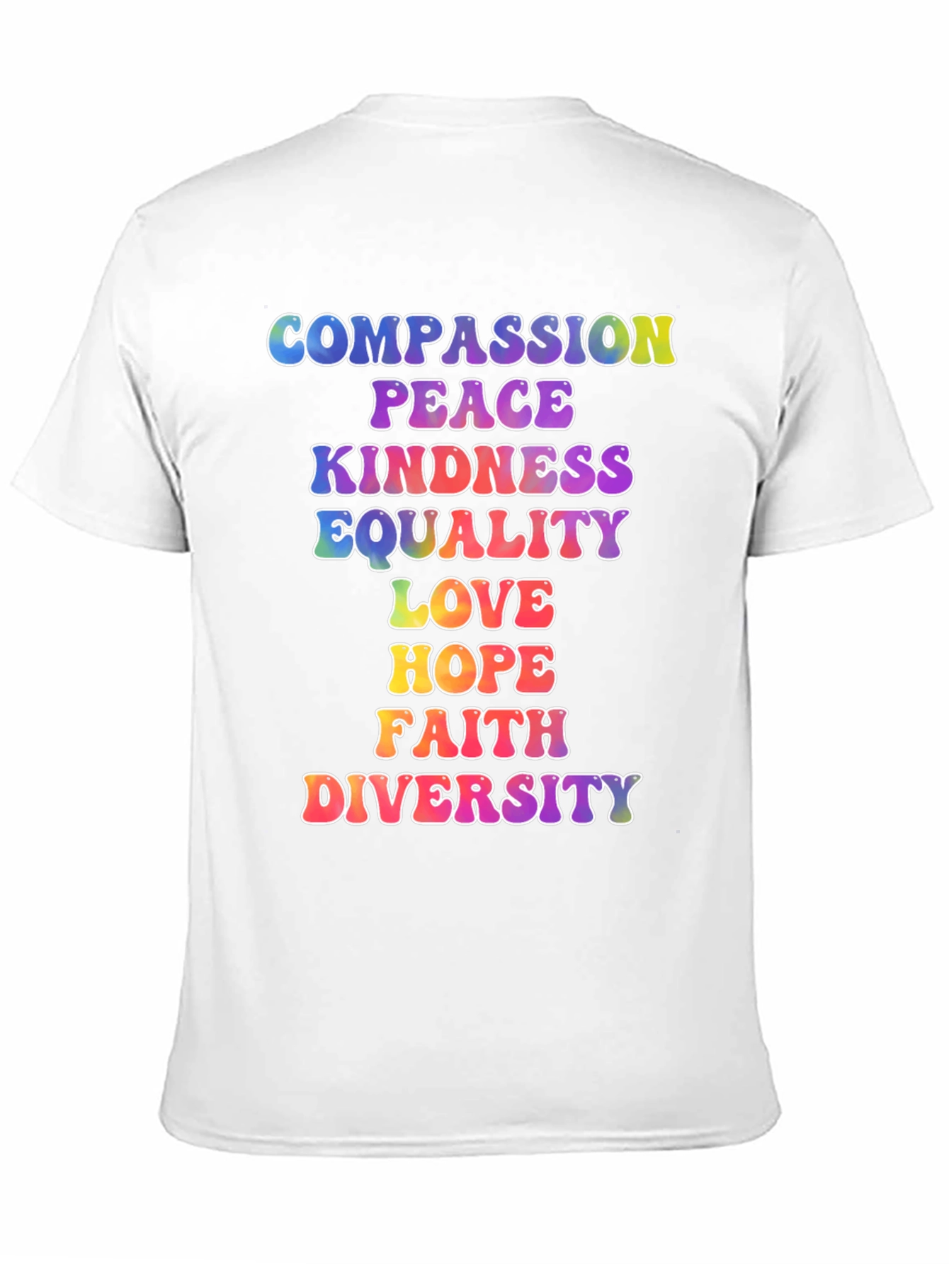 Black Compassion Peace Kindness Equality T-Shirt view 11