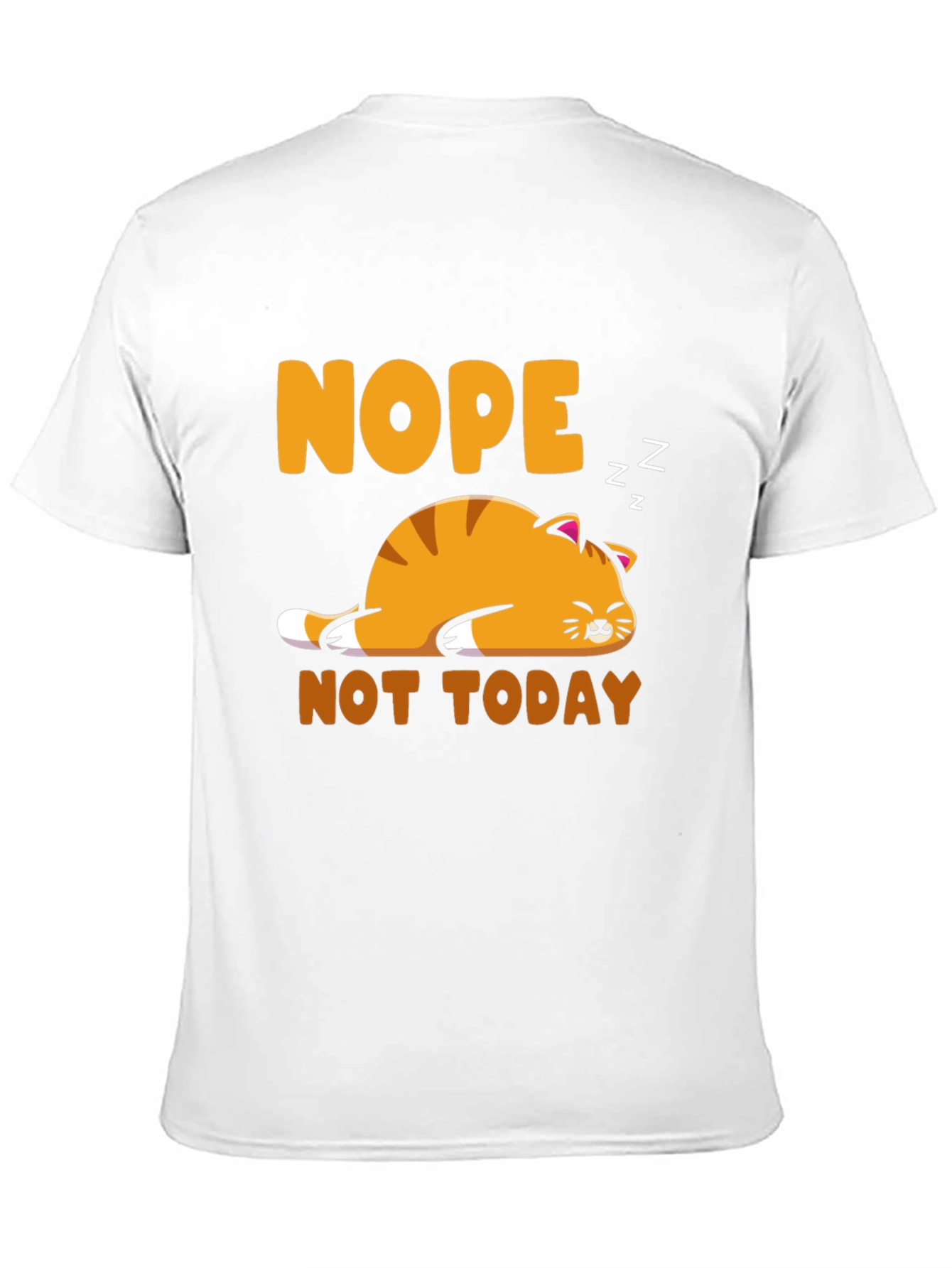 Black Nope Not Today Cat Graphic Tee view 11