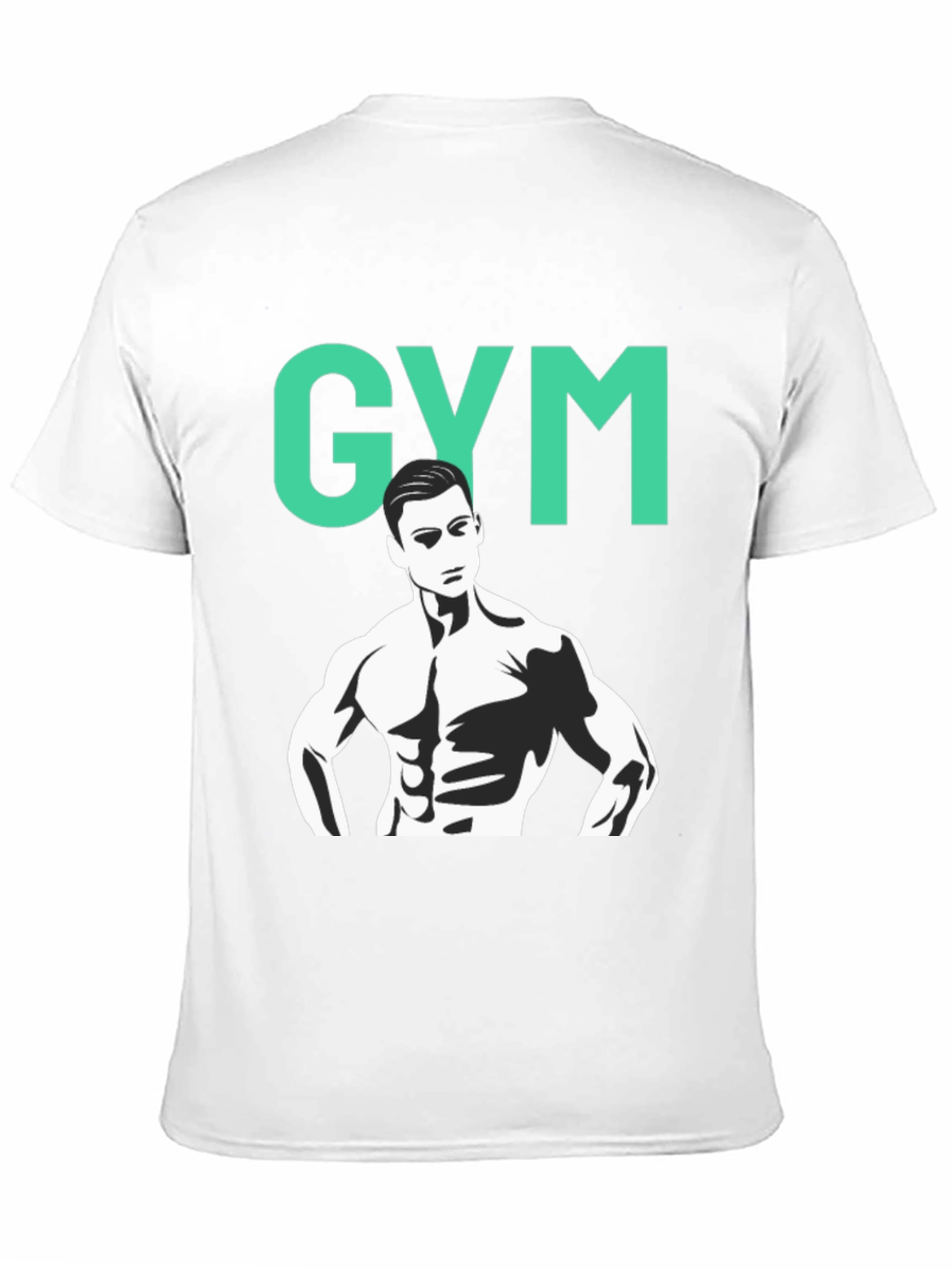 Black Gym Graphic Tee - Black Cotton Training Shirt view 11