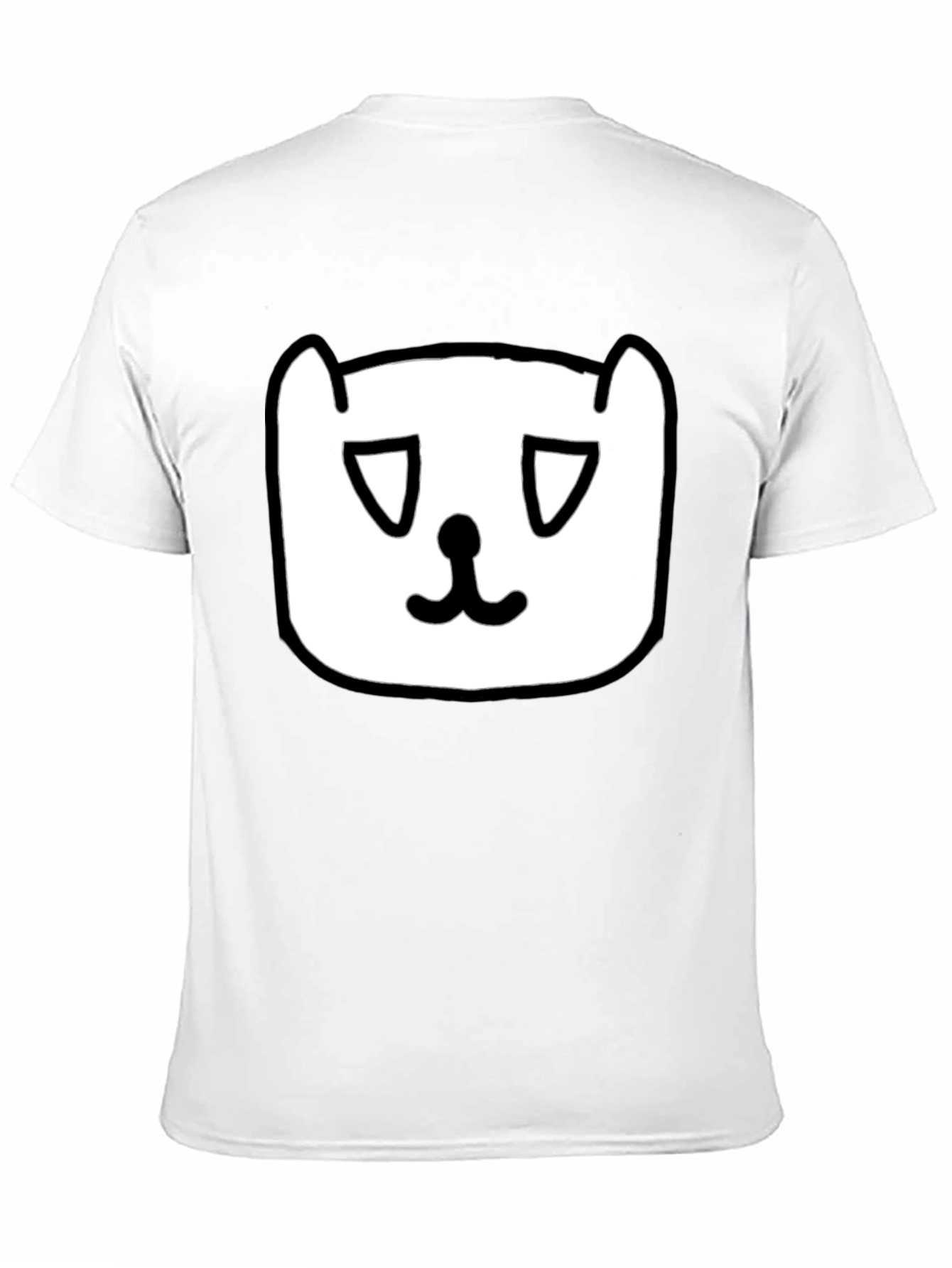 Black Sad Cat Face Graphic Black T-Shirt view 11