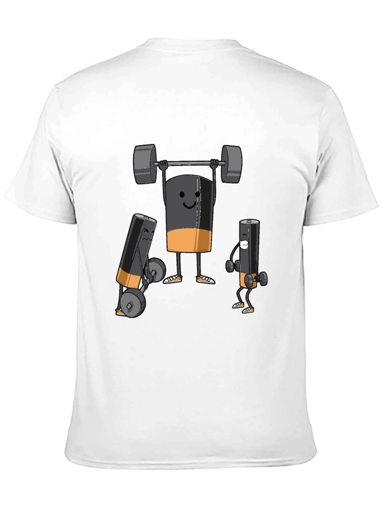 Black Battery Powerlifting Graphic T-Shirt view 11