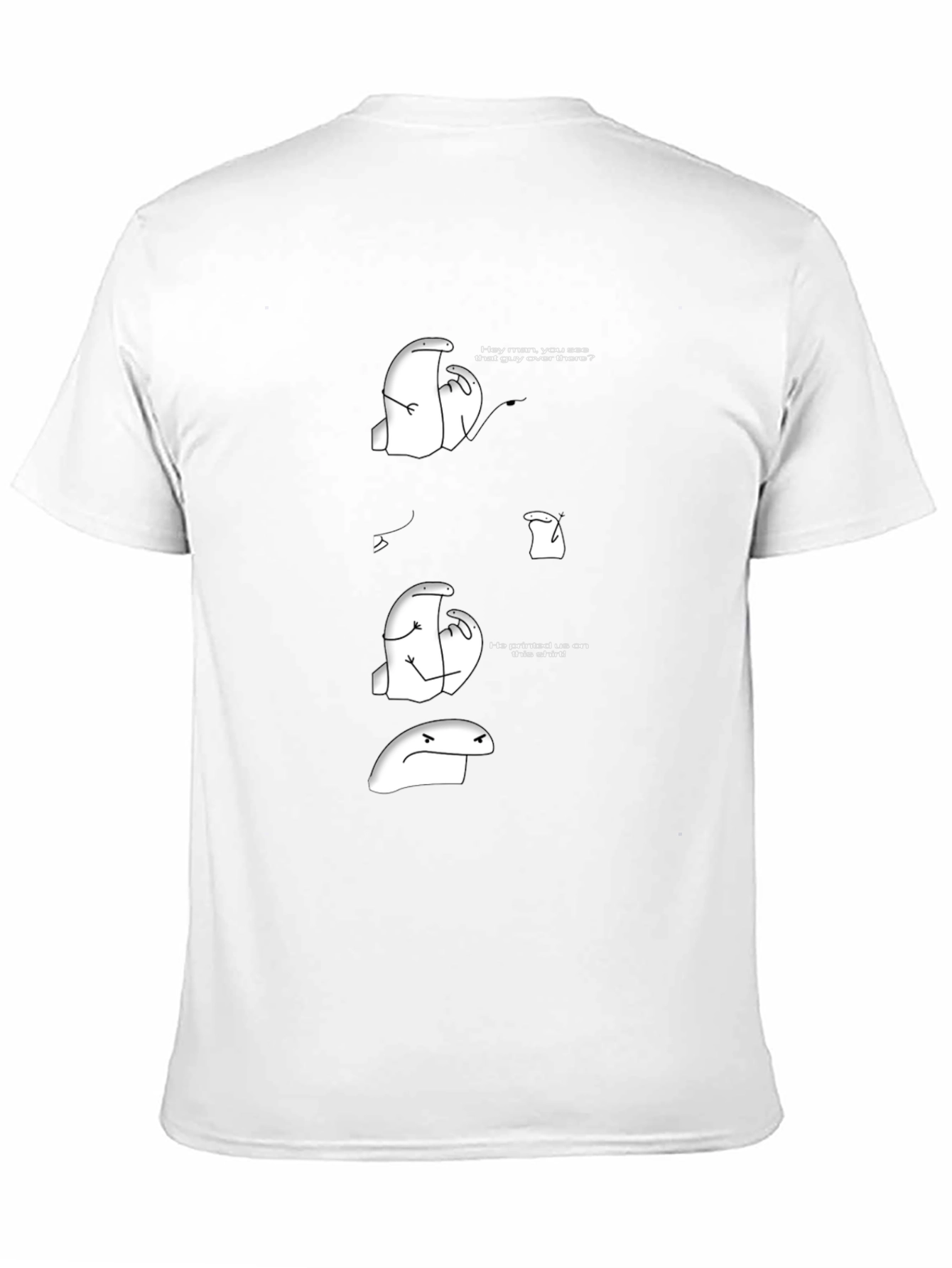 Black Humorous Cartoon Graphic Tee - Black Casual T-Shirt view 11