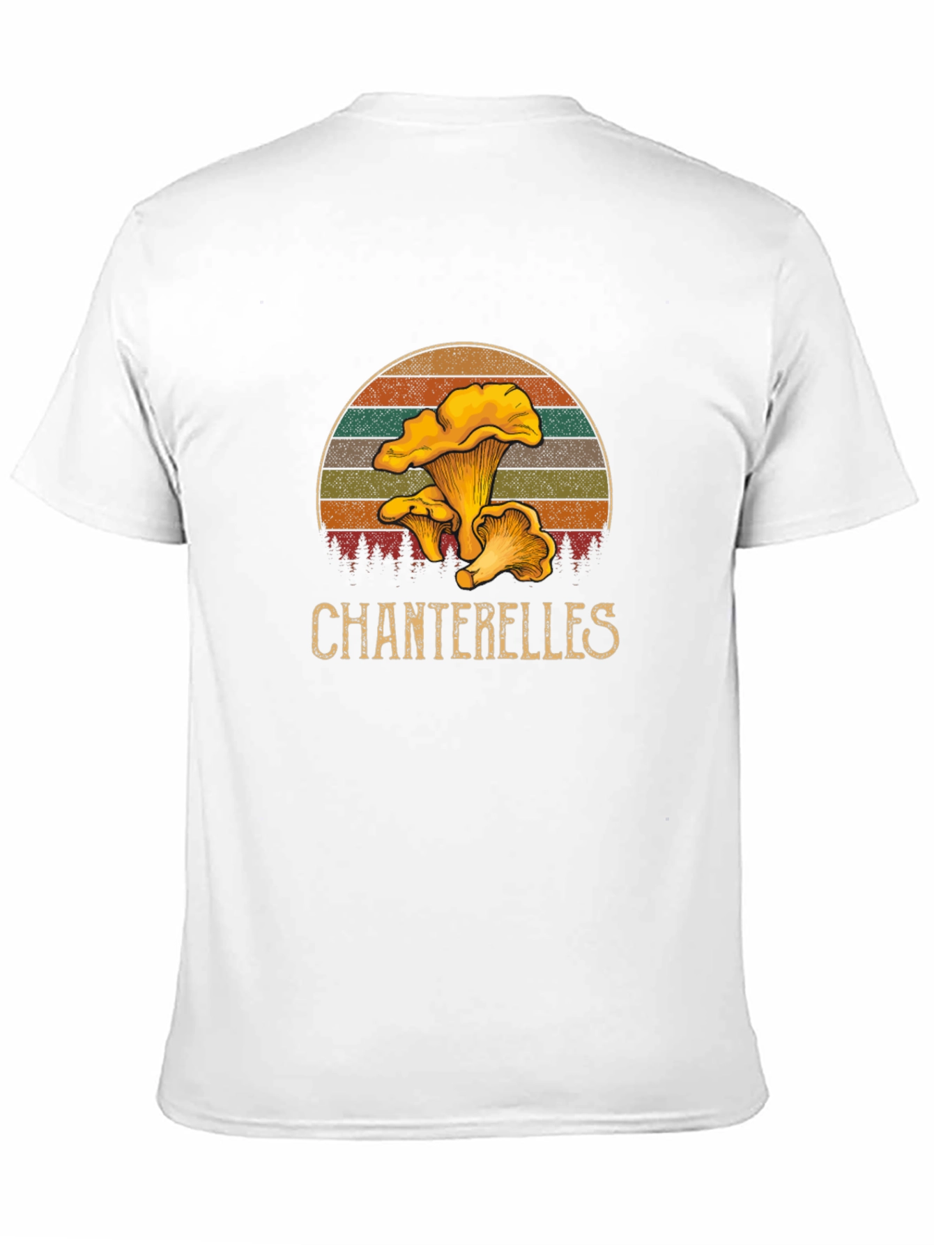 Black Chanterelle Mushroom Graphic T-Shirt view 11