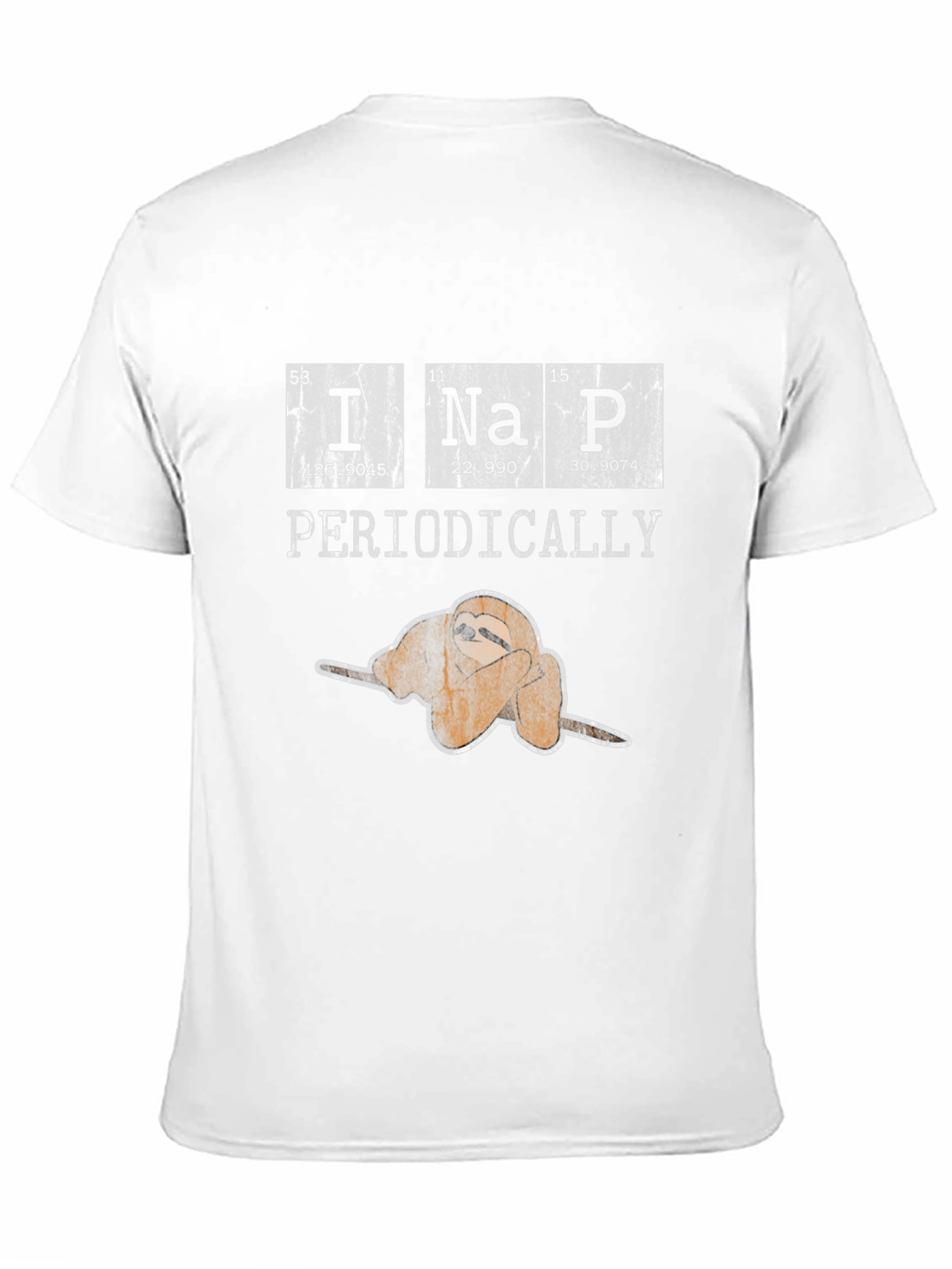 Black Periodically Nap Sloth Graphic T-Shirt view 11