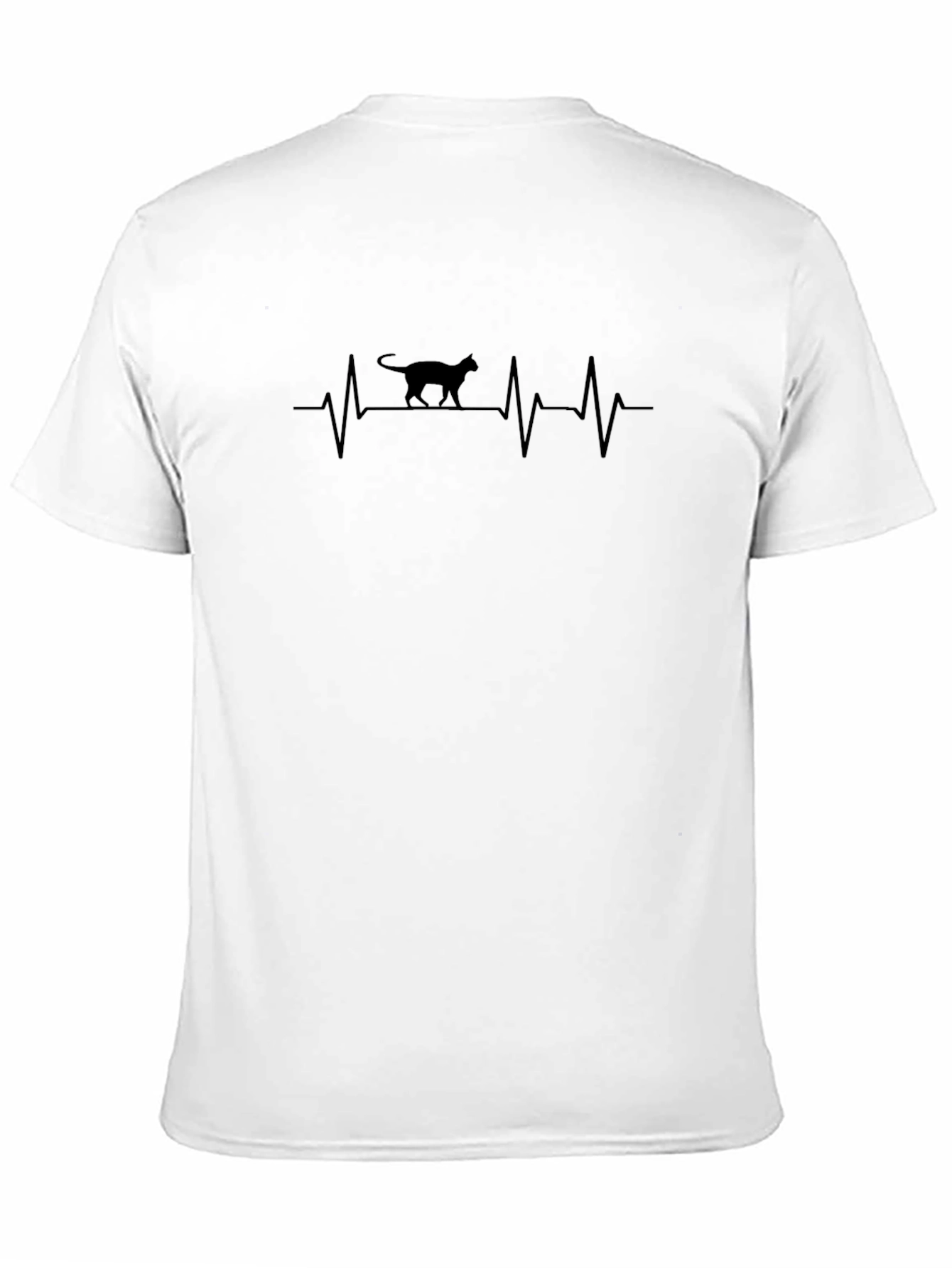 Black Cat Heartbeat T-Shirt - Stylish & Unique Design view 11
