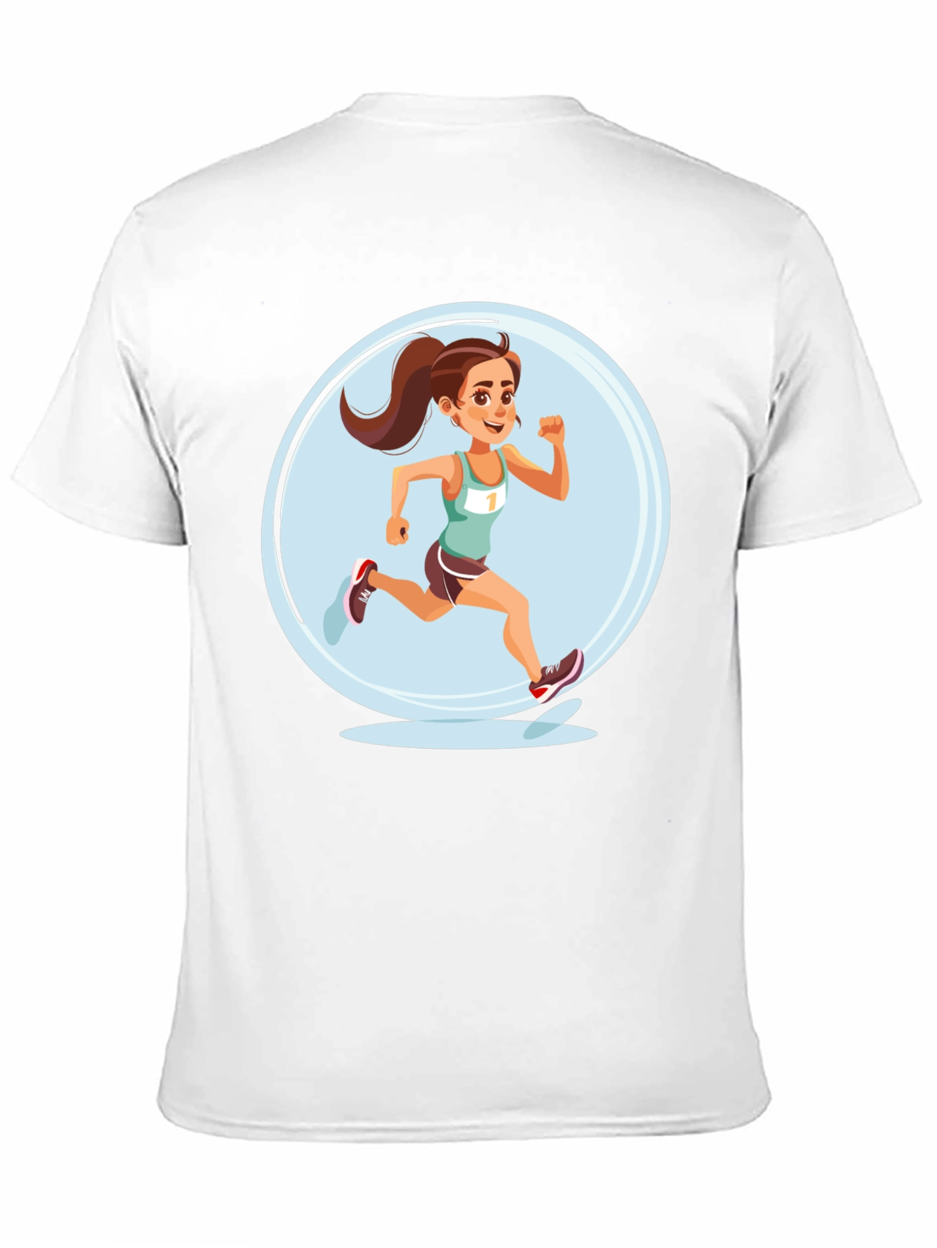 Black Running Girl Graphic Tee view 11