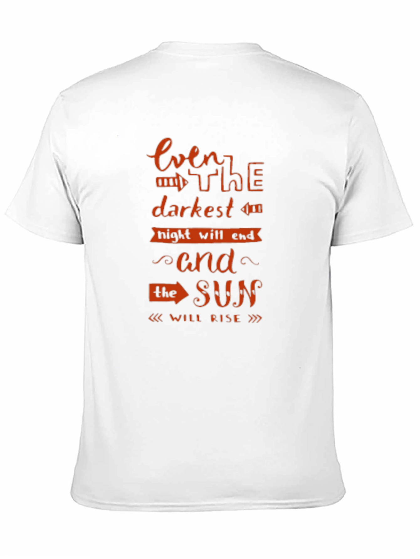 Black Inspirational 'Even the Darkest Night' Black T-Shirt view 11
