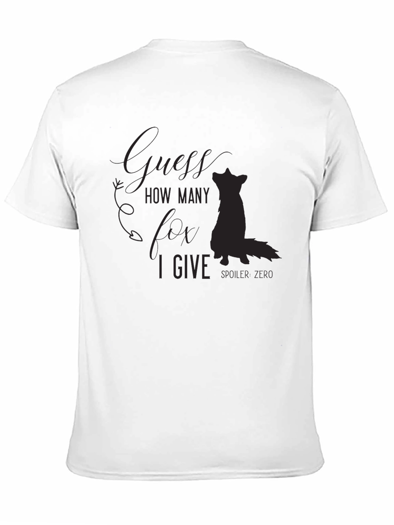 Black Guess How Many Fox I Give, Black T-Shirt view 11