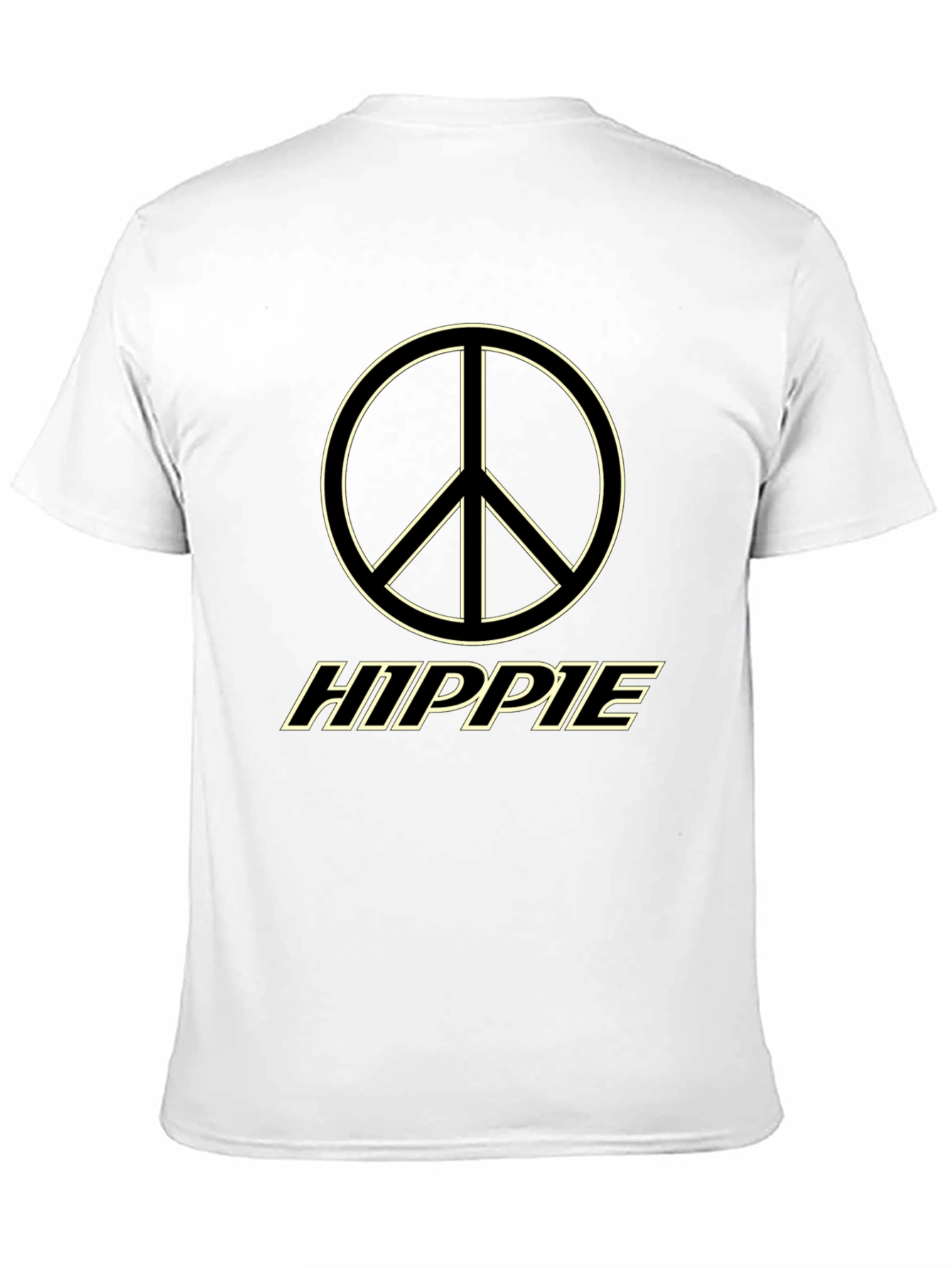 Black Hippie Peace Sign Graphic Tee view 11