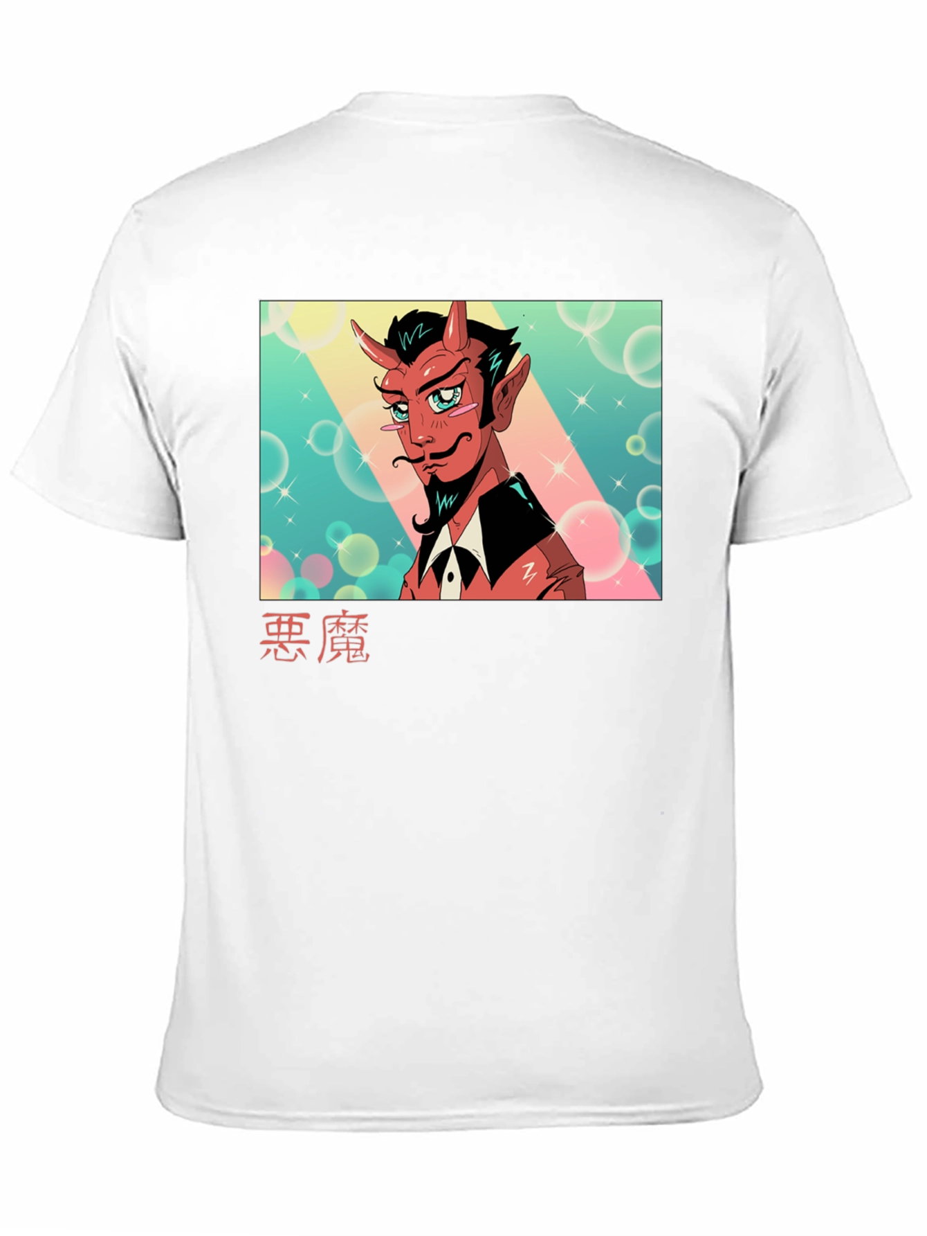 Black Anime Devil Graphic Tee - Soft Cotton Black T-Shirt view 11