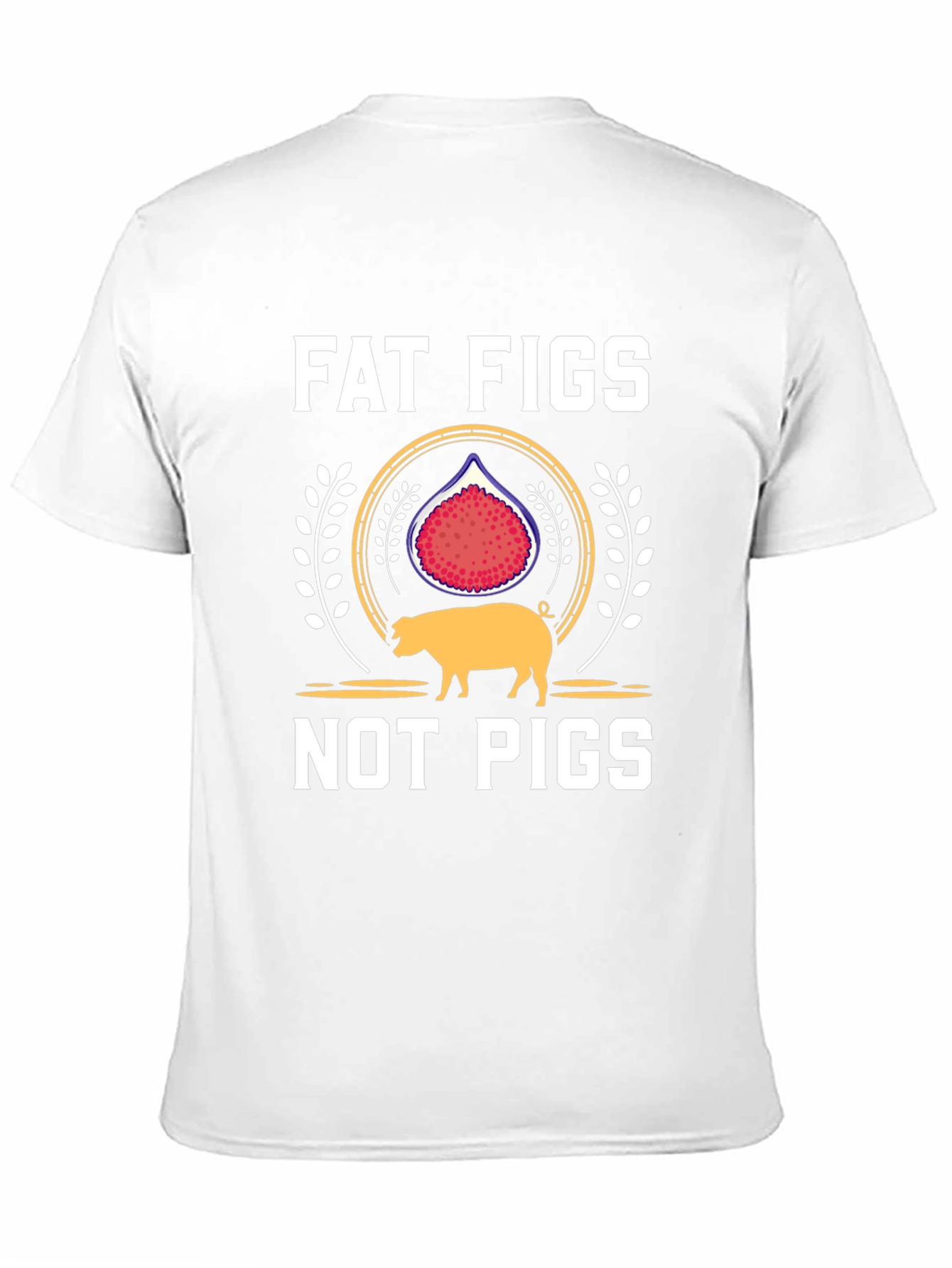 Black Fat Figs Not Pigs Graphic Tee view 11