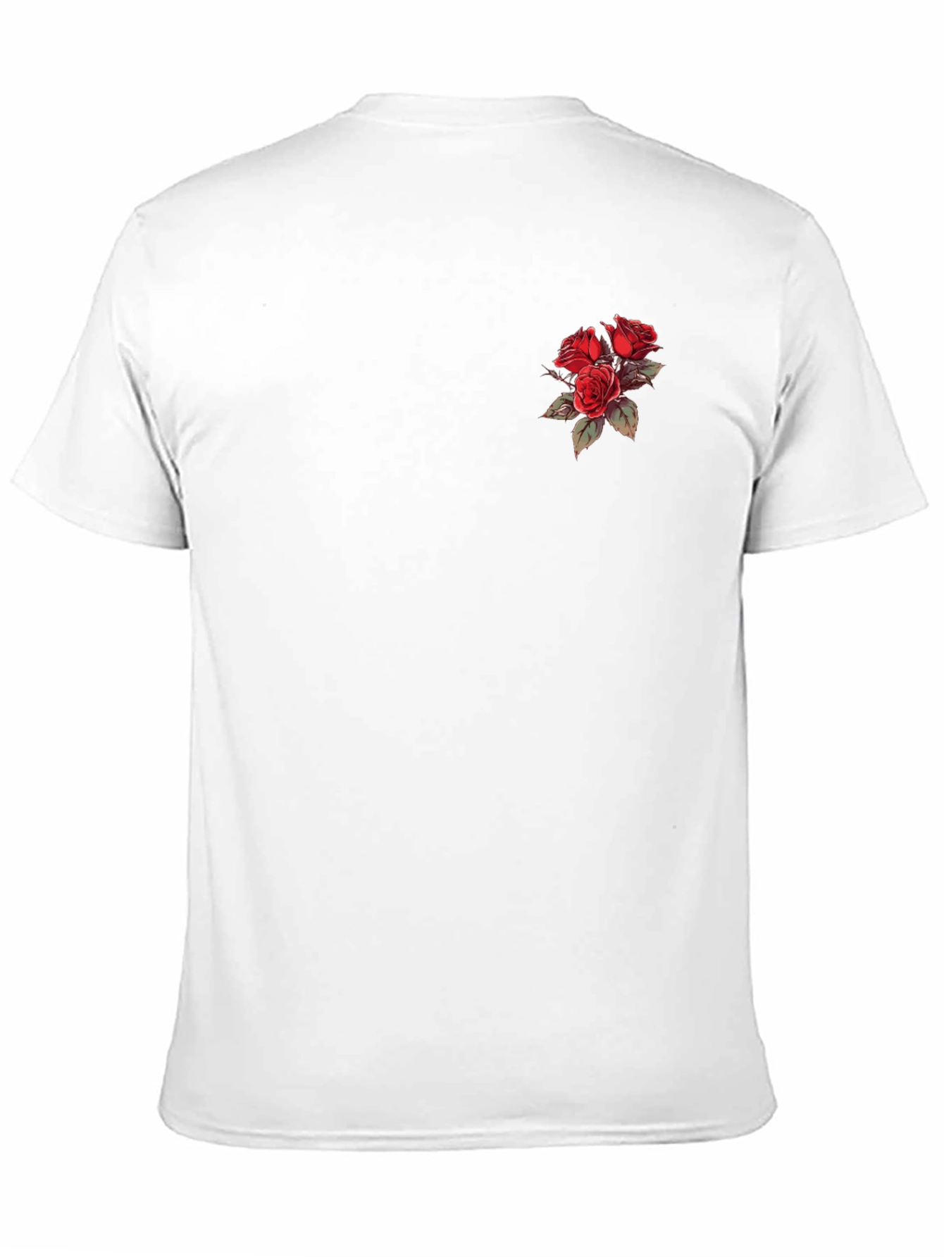 Black Black T-Shirt with Rose Bouquet Design view 11