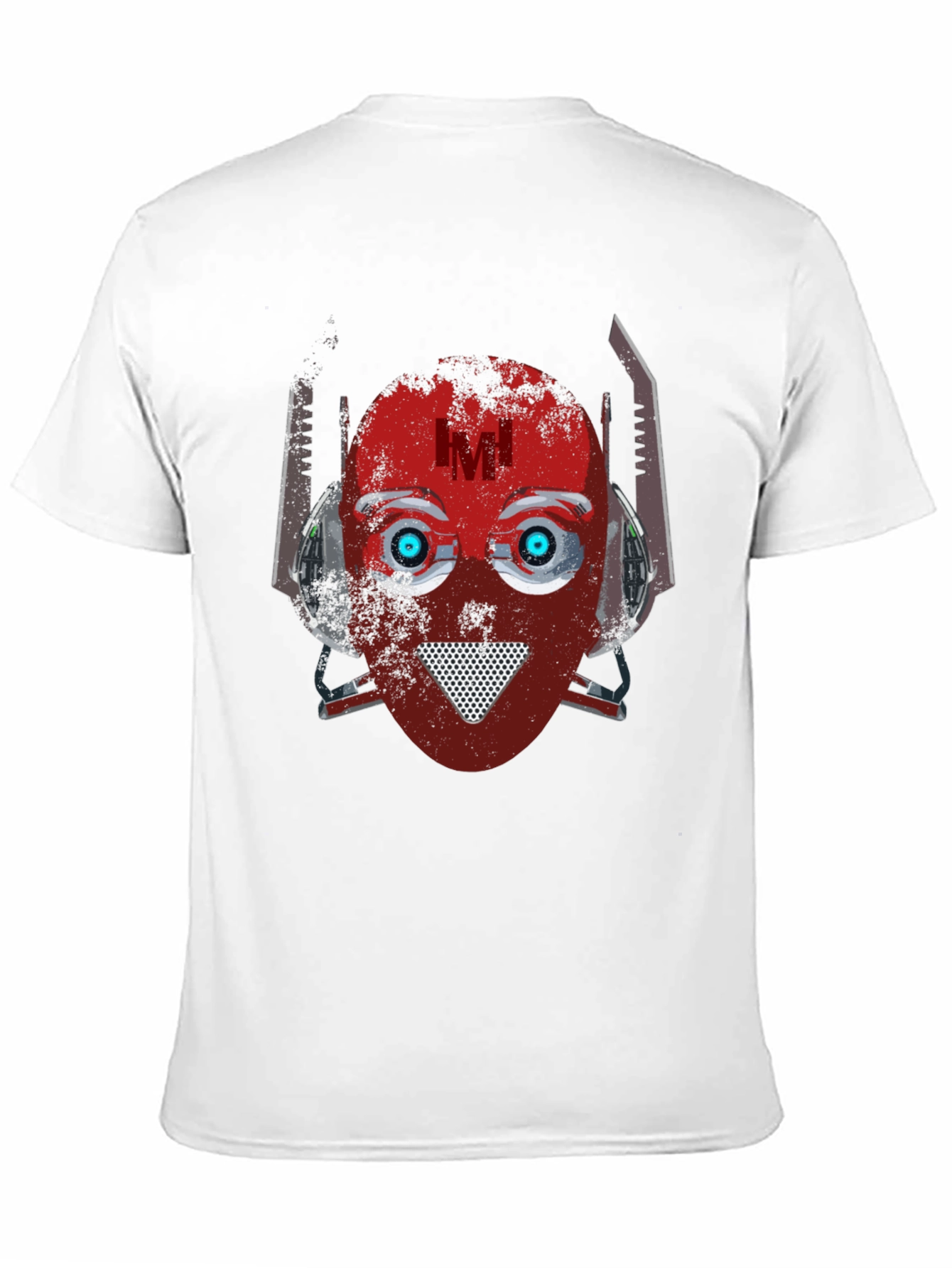 Black Robot Head Graphic T-Shirt - Cool Sci-Fi Design view 11