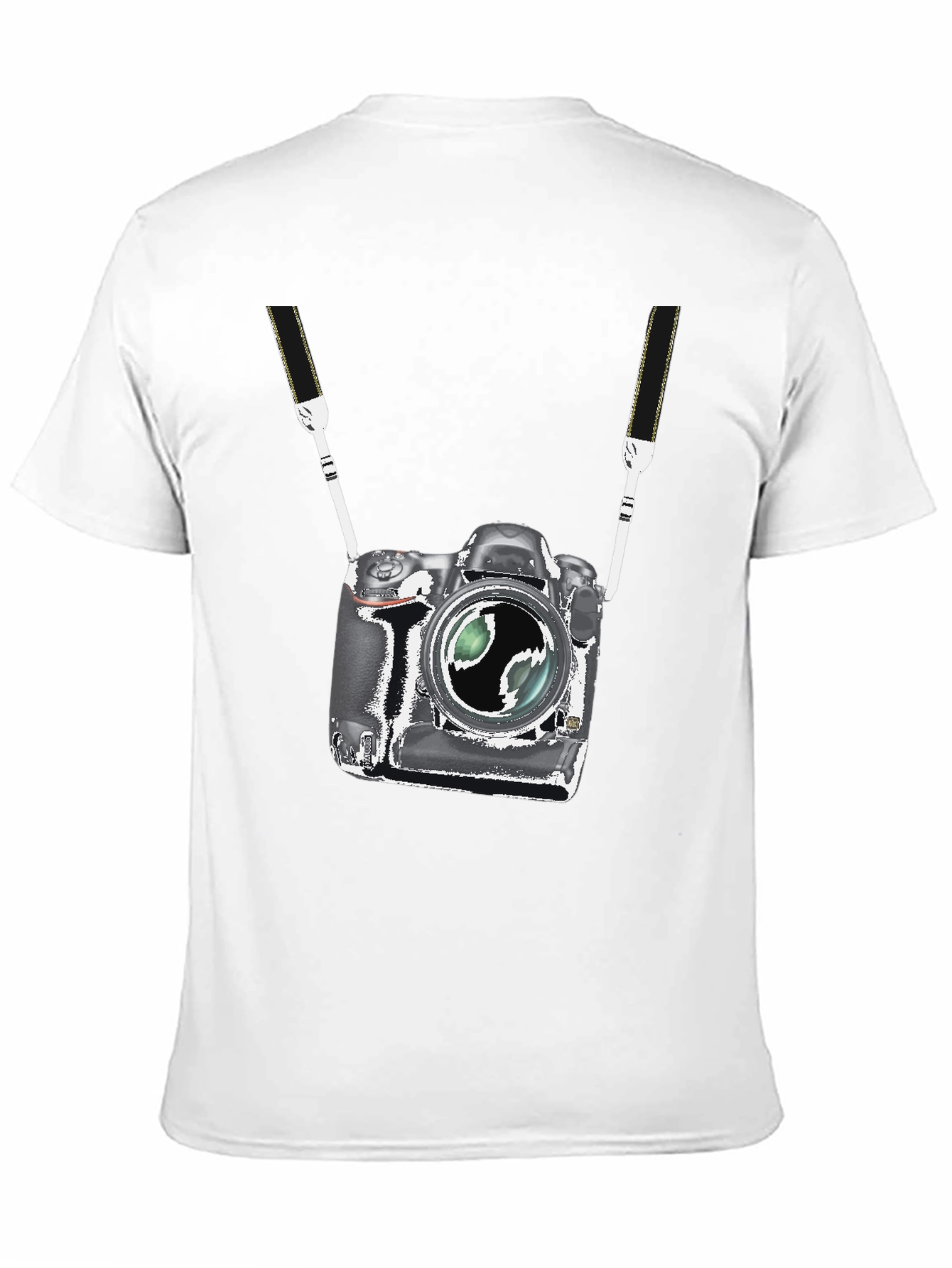 Black Novelty Camera Graphic T-Shirt view 11
