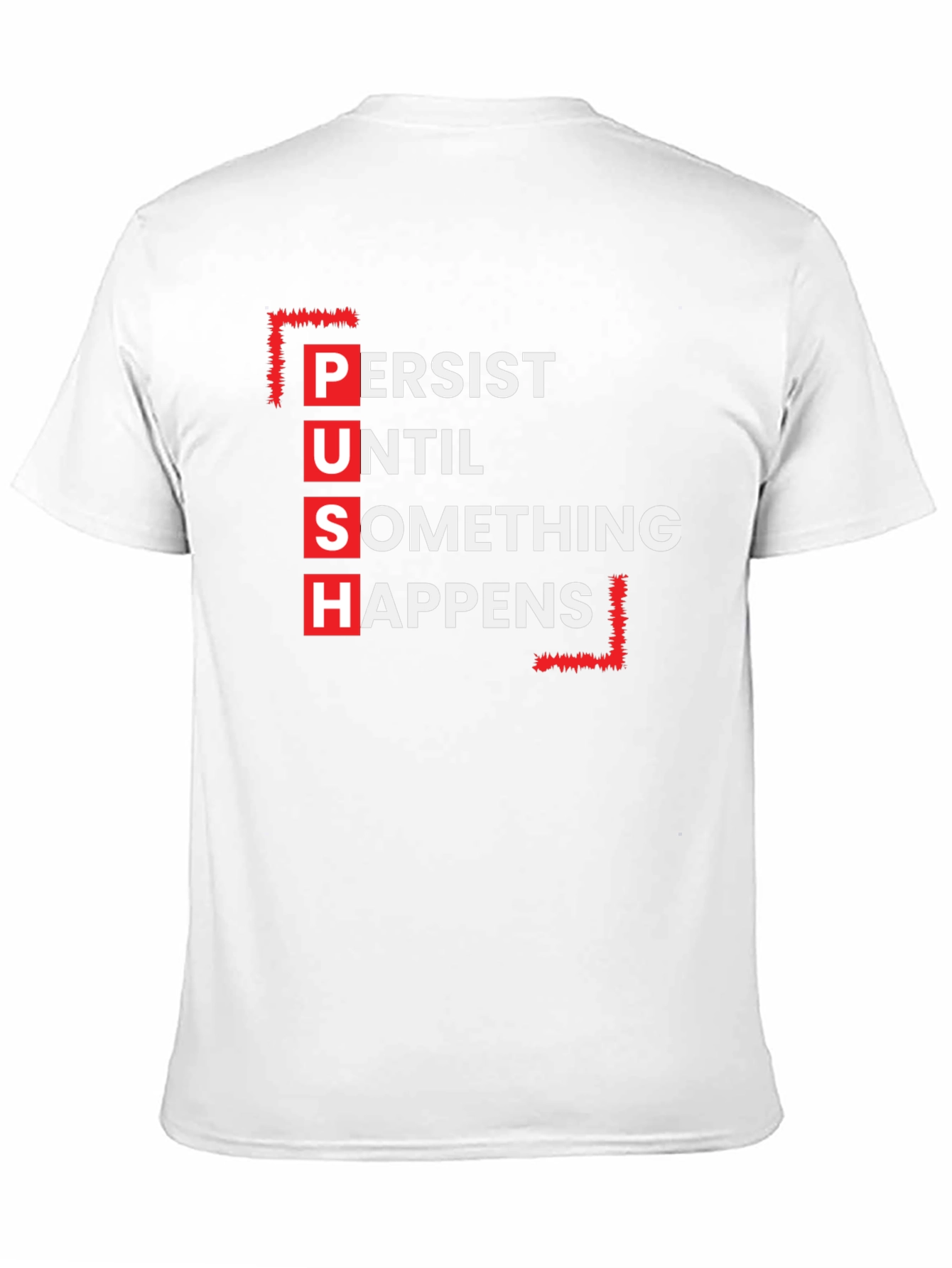 Black Motivational P.U.S.H. Black T-Shirt view 11