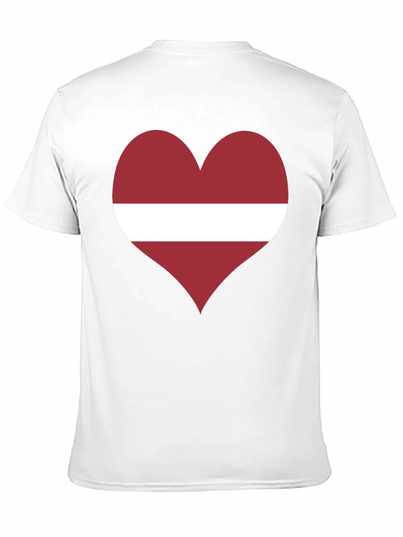 Black Latvia Flag Heart T-Shirt - Show Your Love! view 11