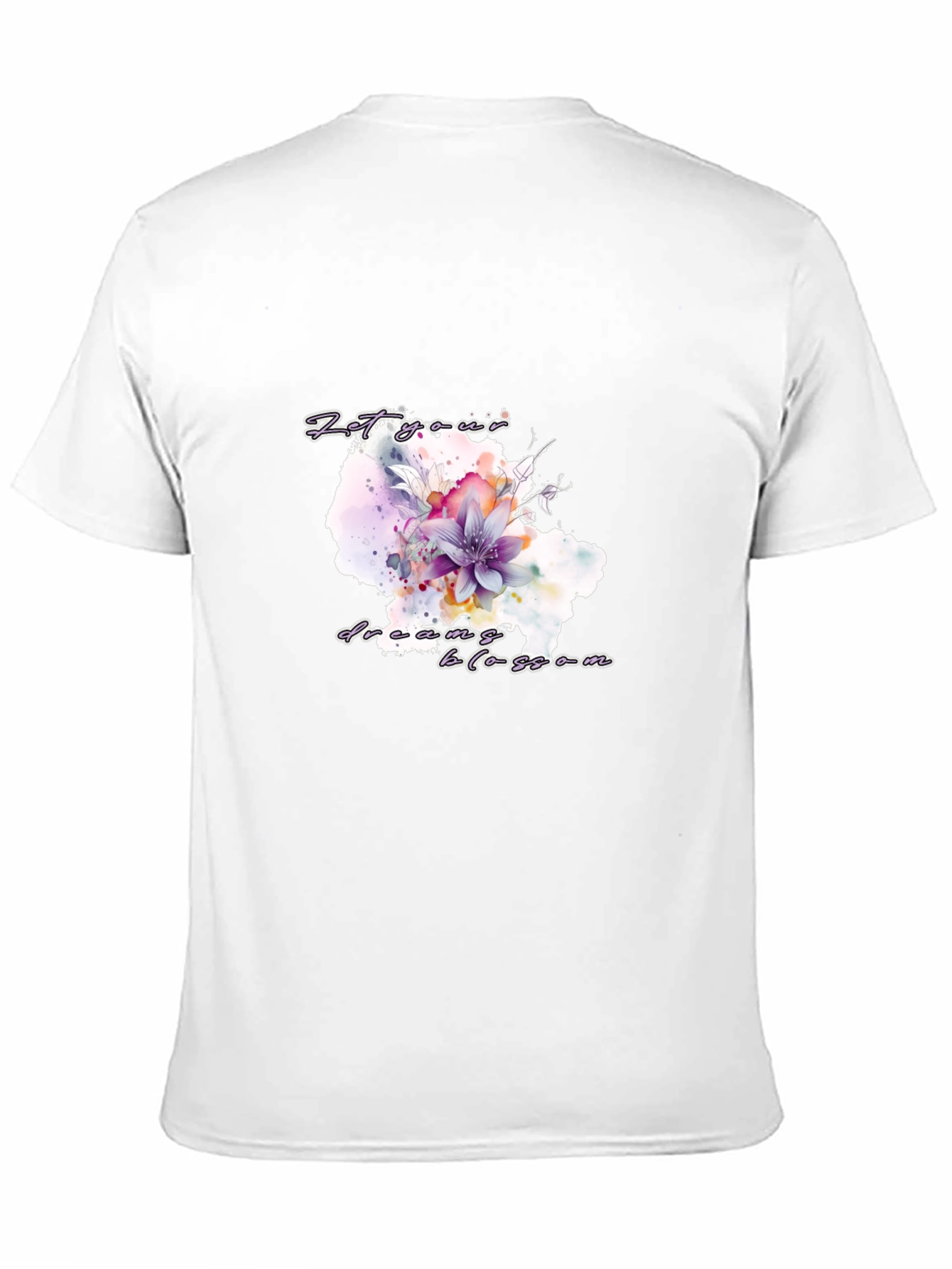 Black Floral Bloom Graphic Tee - Let Your Dreams Blossom view 11