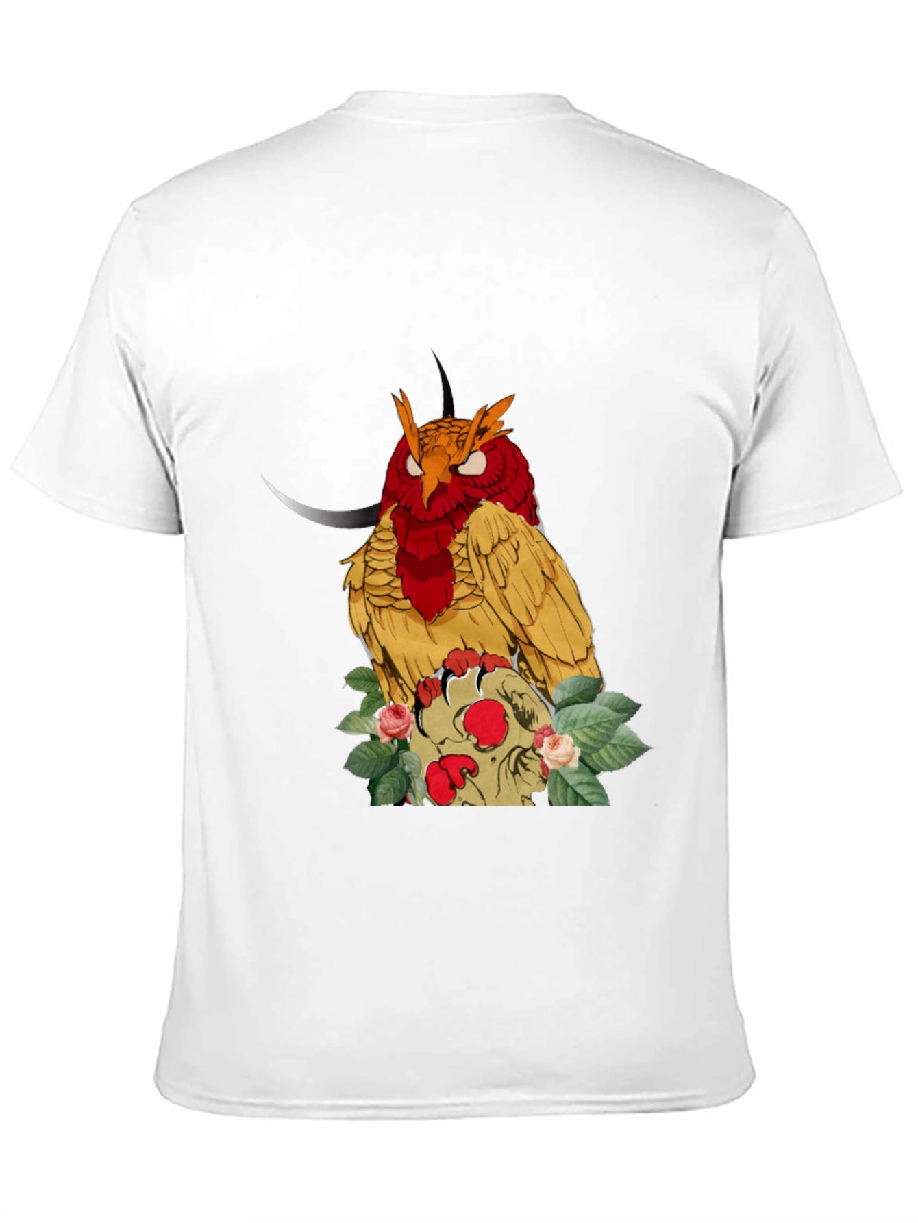 Black Owl and Skull Graphic Tee - Unique Print view 11