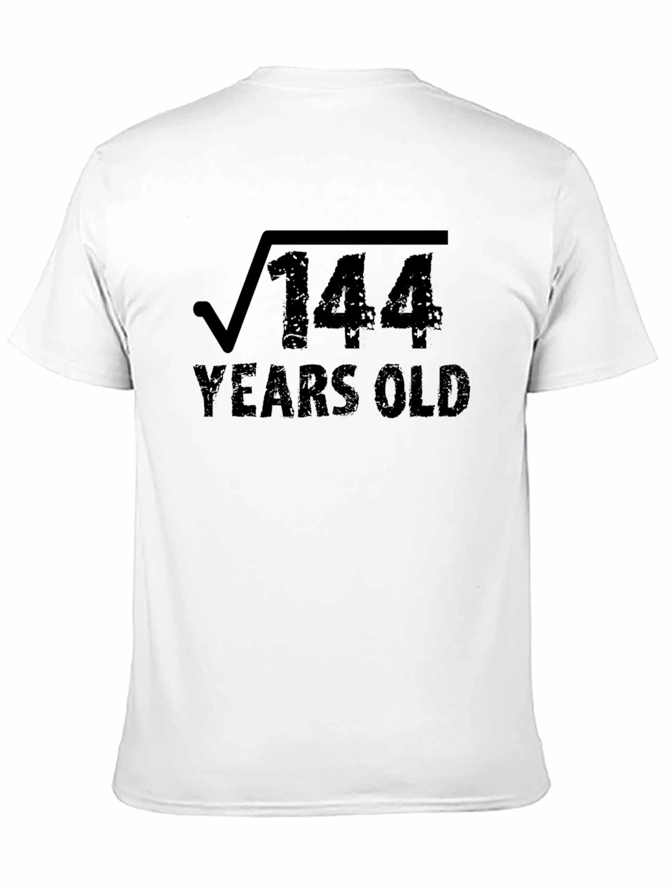 Black Funny Math Birthday T-Shirt - Square Root of 144 view 11