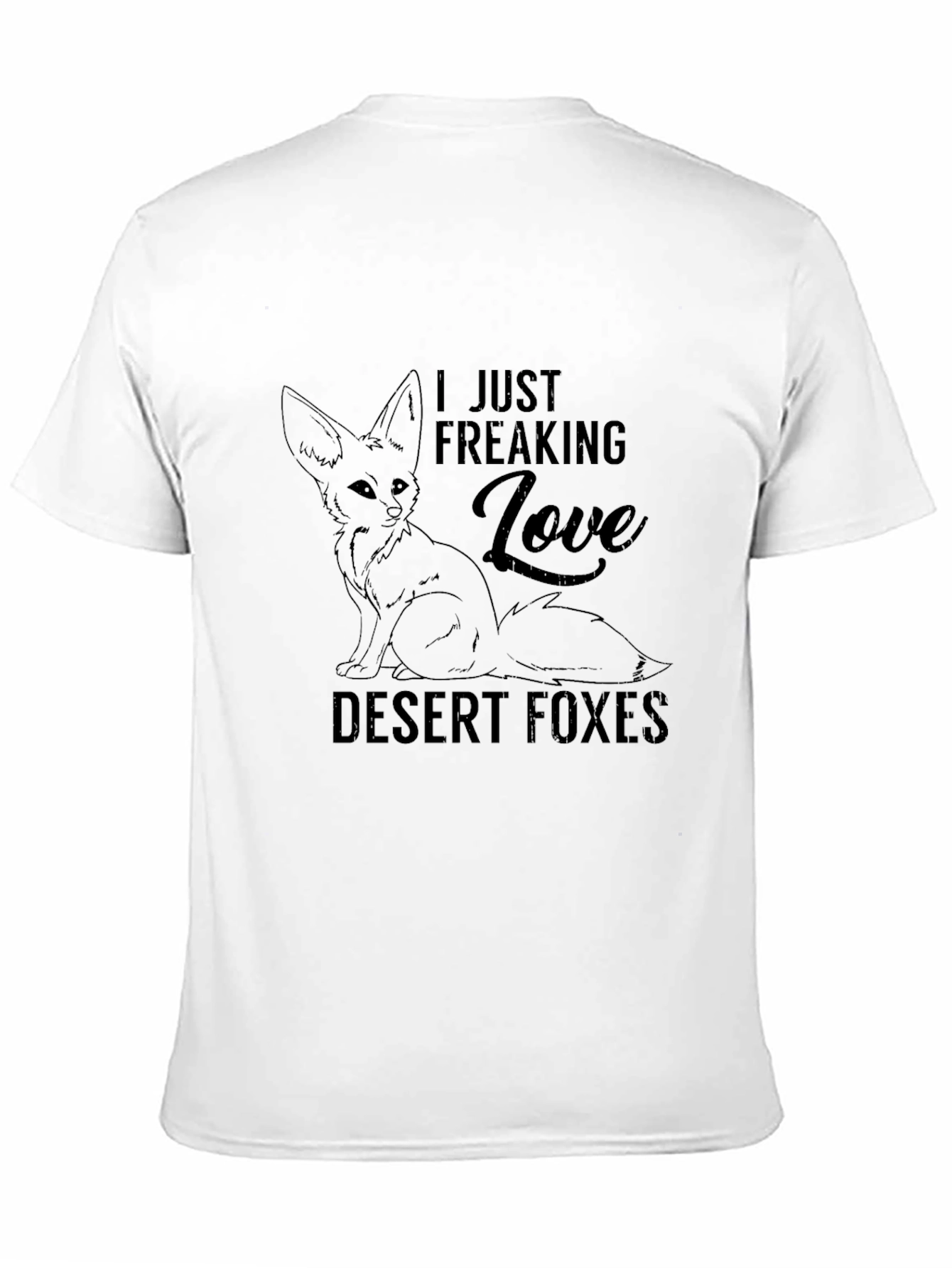 Black Desert Fox Graphic Tee - I Just Freaking Love Foxes view 11